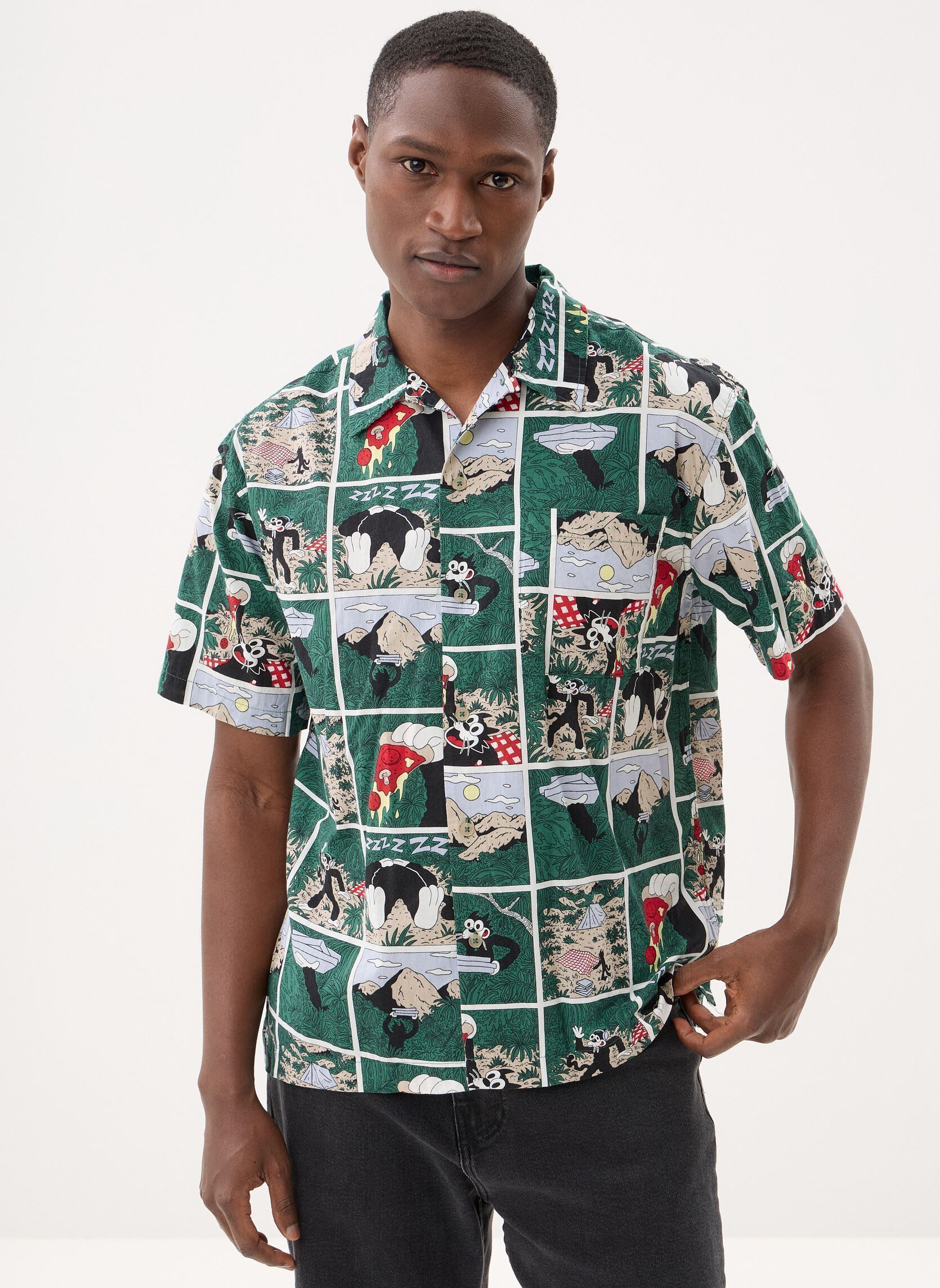 Chemises Regular Sb Printed Ss homme multicolore Element Chemises Regular Sb Printed Ss homme multicolore SNACK
