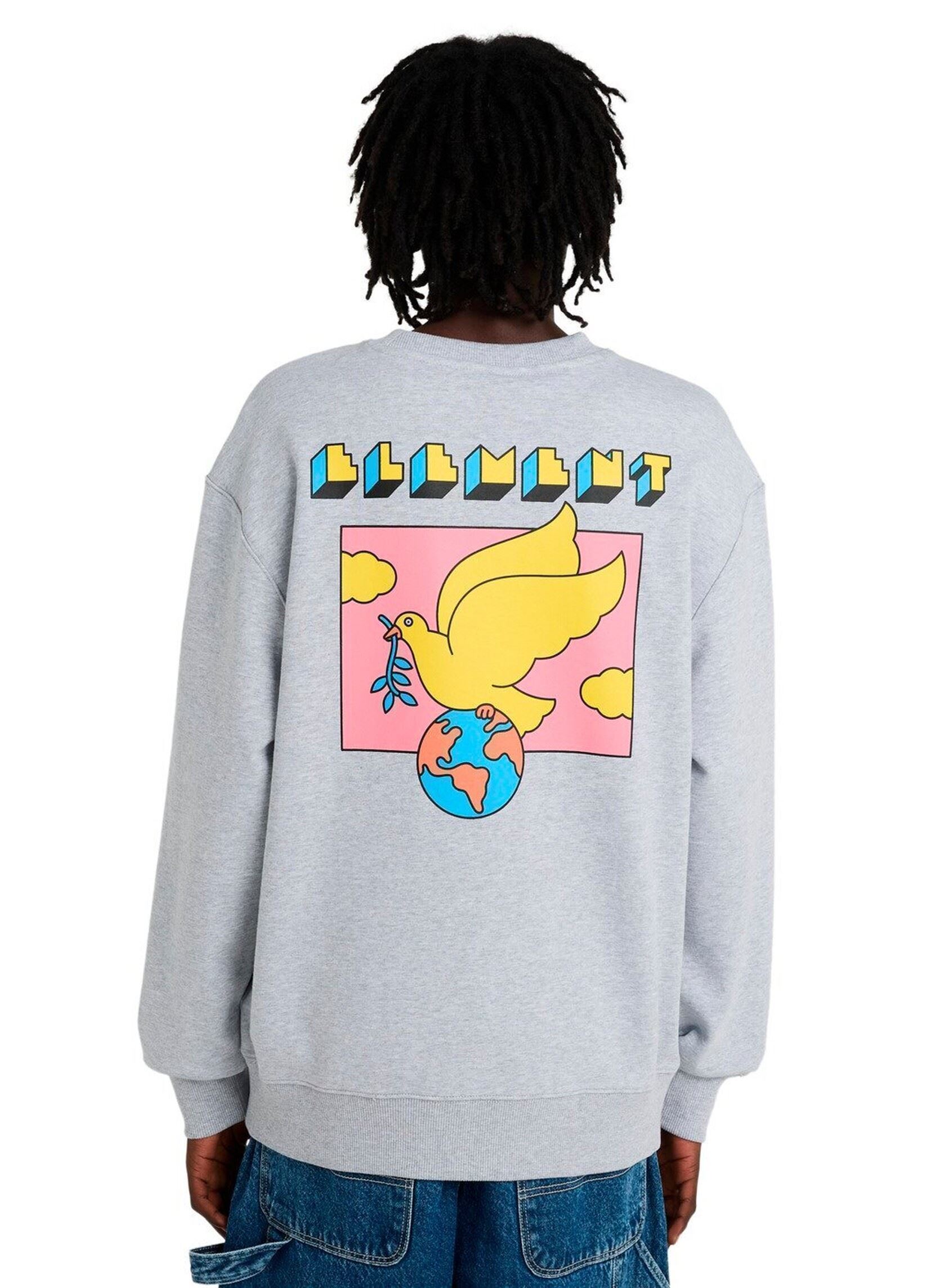 Sweatshirts World Peace Cr herren grau Element Sweatshirts World Peace Cr herren grau MID GREY HEATHER