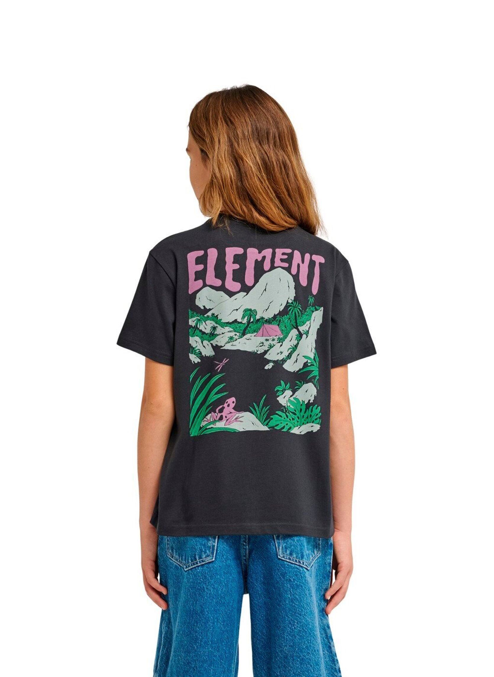 Kurzarm-T-Shirts Lakeside Ss Y jungen schwarz Element Kurzarm-T-Shirts Lakeside Ss Y jungen schwarz Off black