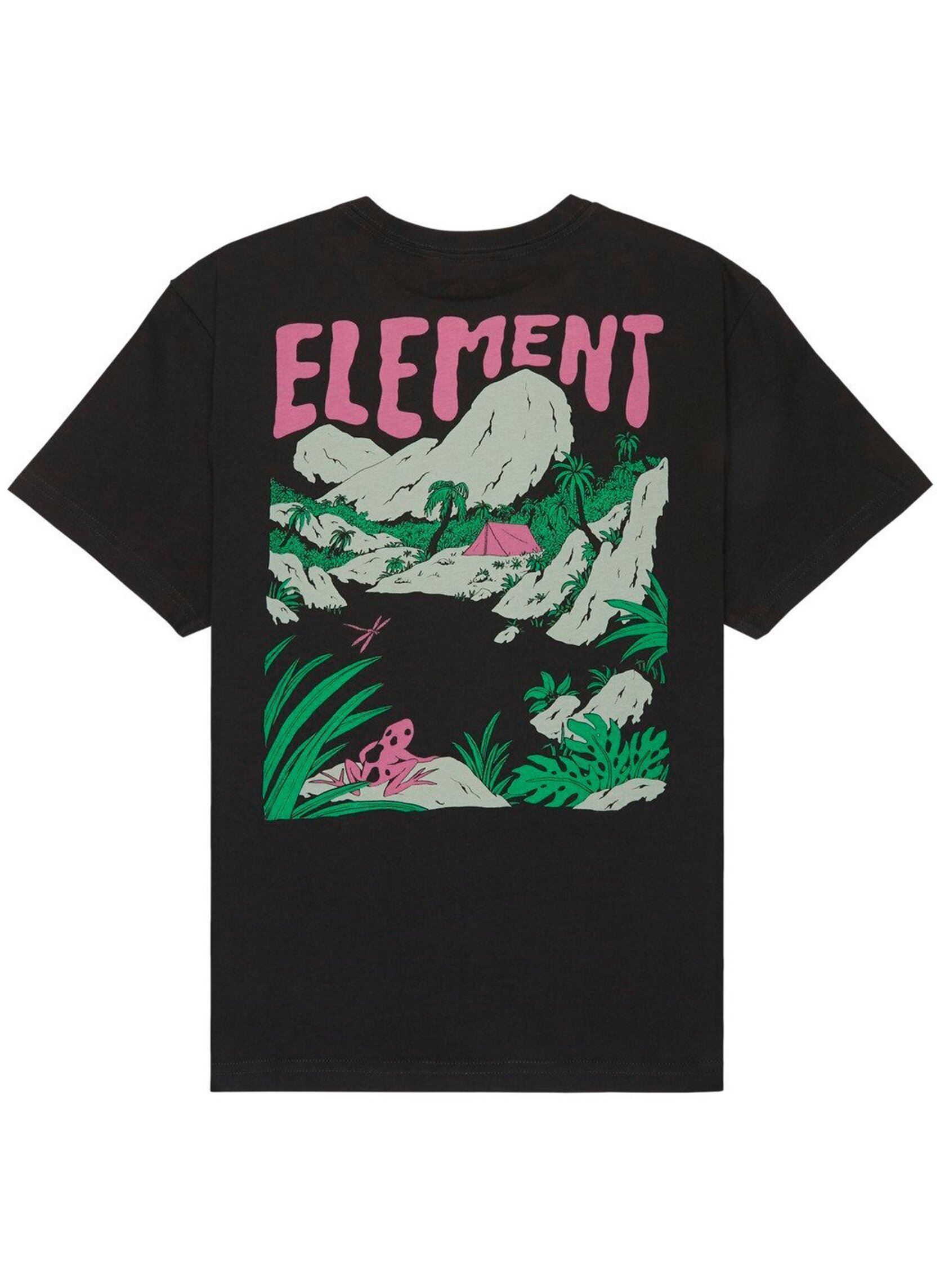 Kurzarm-T-Shirts Lakeside Ss Y jungen schwarz Element Kurzarm-T-Shirts Lakeside Ss Y jungen schwarz Off black