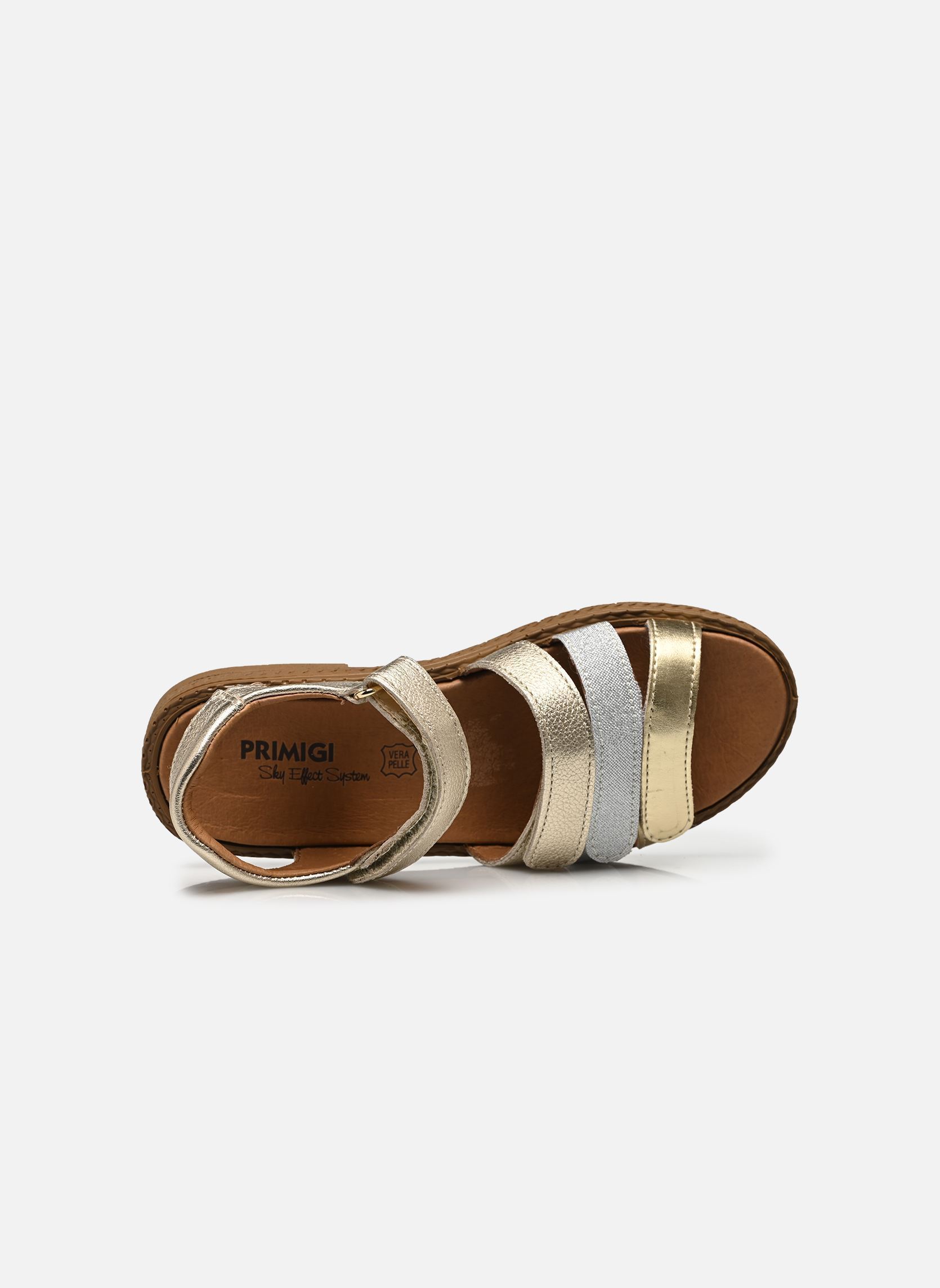 Sandales PML 13870 fille or et bronze Primigi Sandales PML 13870 fille or et bronze Platino/Silver