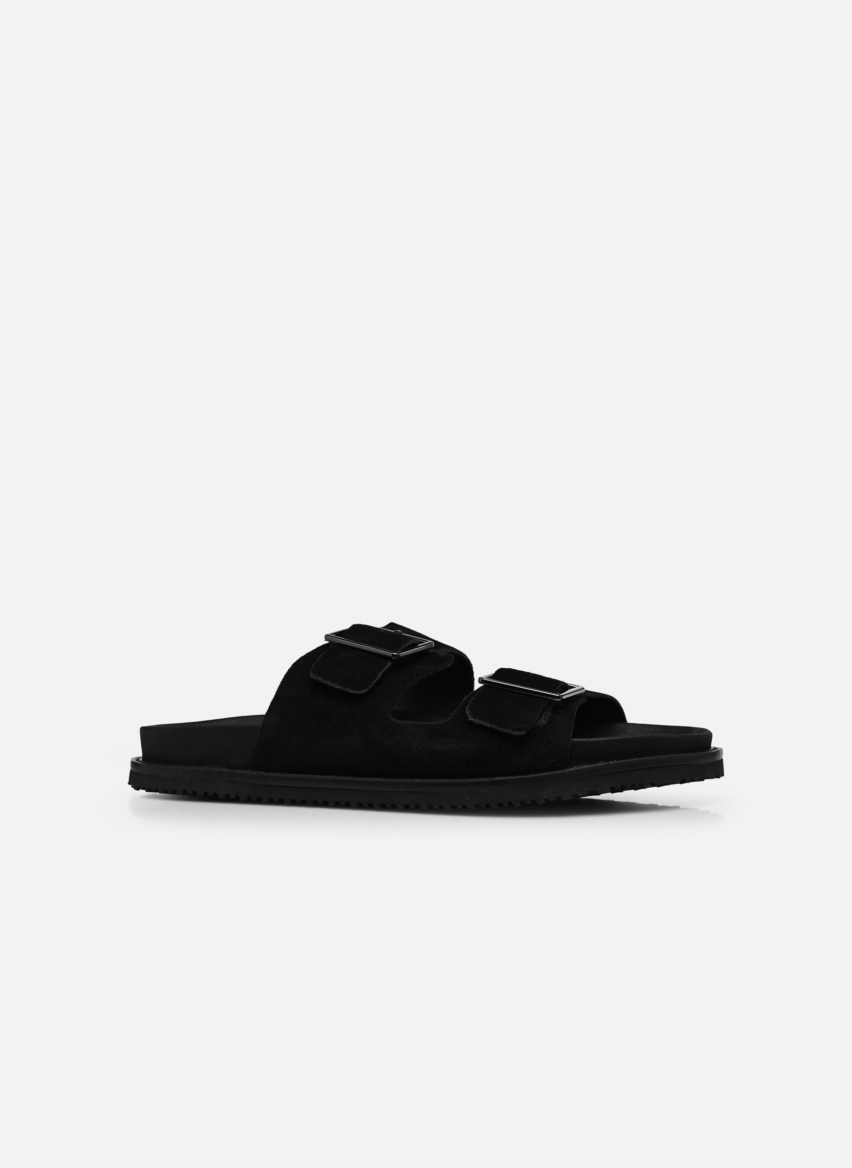 Pantoletten Jfwvenice Leather Sandal herren schwarz Jack & Jones Pantoletten Jfwvenice Leather Sandal herren schwarz Black