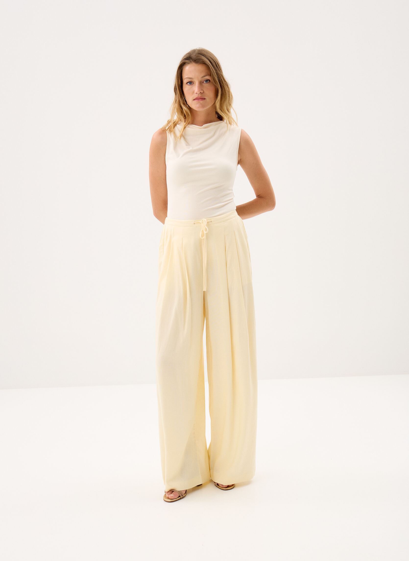 Weite Hosen Wally damen gelb Grace & Mila Weite Hosen Wally damen gelb Jaune