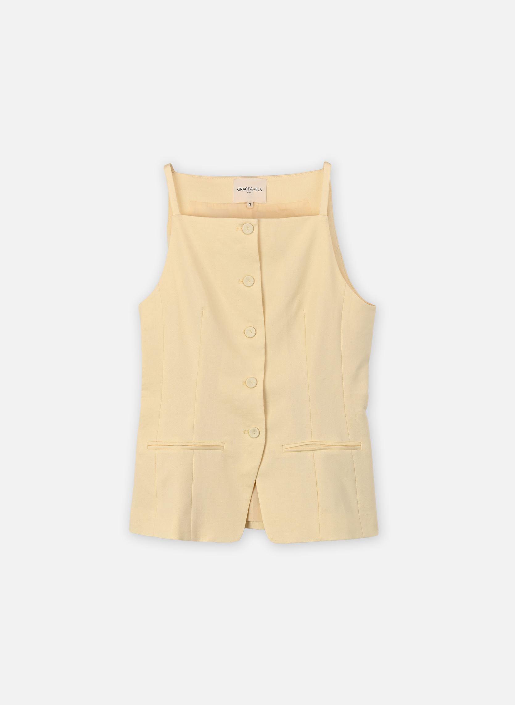 Tops Winston femme jaune Grace & Mila Tops Winston femme jaune Jaune