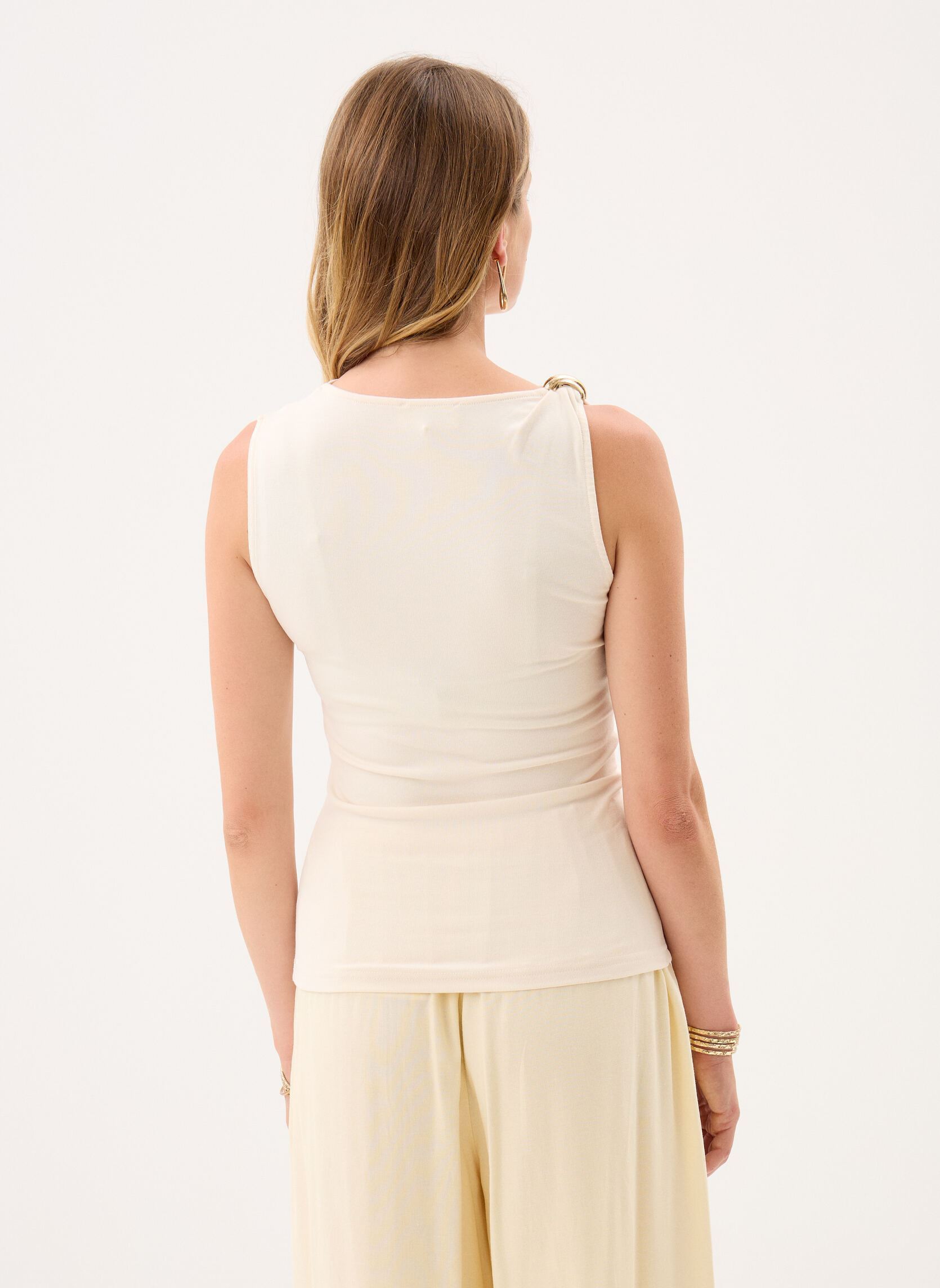 Tops Wagner femme blanc Grace & Mila Tops Wagner femme blanc Ecru