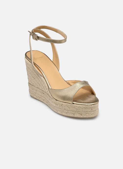 Castaner Keil- und Plateau-Espadrilles Brook H8ED damen gold und bronze
