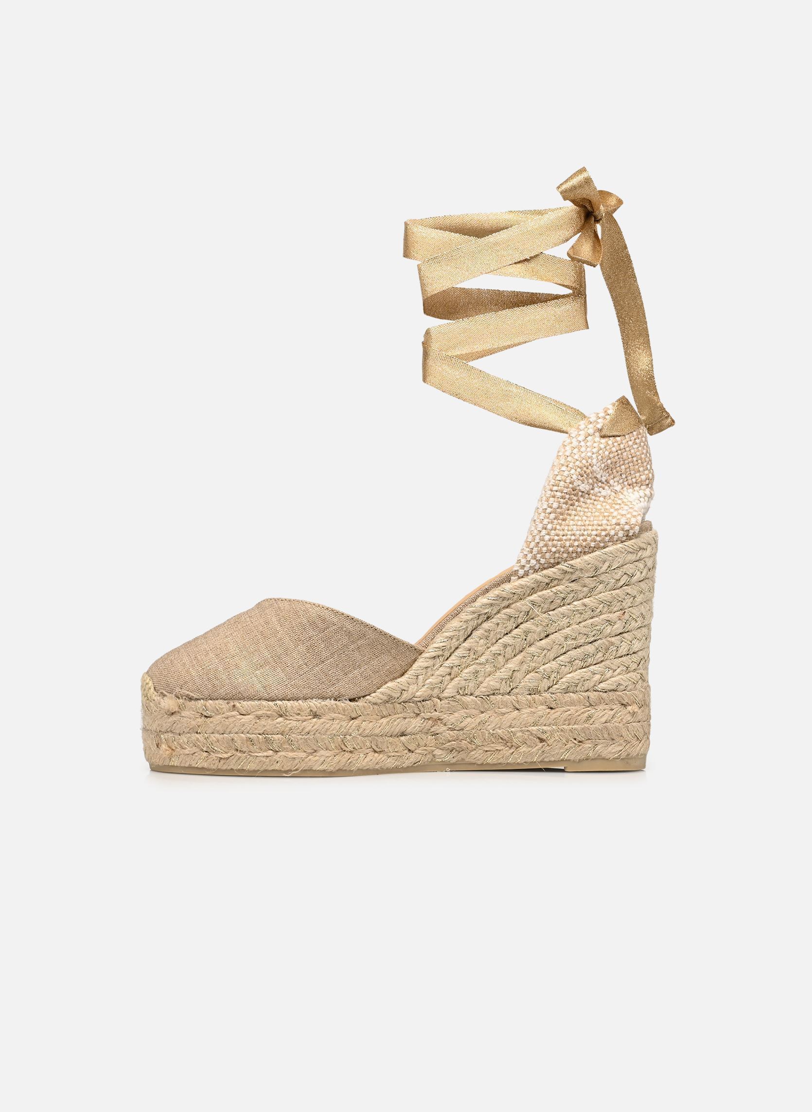 Keil- und Plateau-Espadrilles Chiara H8ED damen gold und bronze Castaner Keil- und Plateau-Espadrilles Chiara H8ED damen gold und bronze ORO