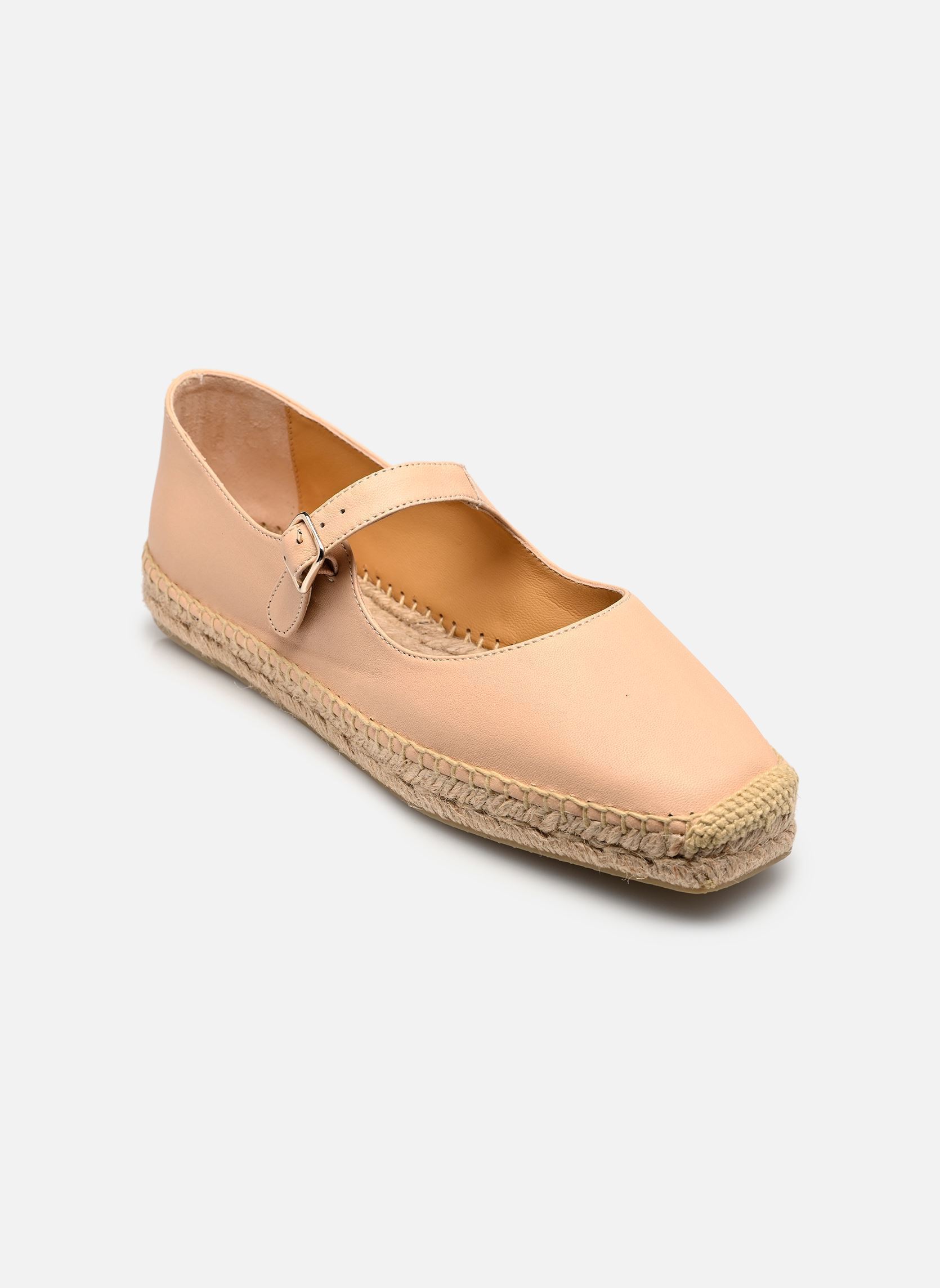 Platte espadrilles Pepa H6 dames beige Castaner Platte espadrilles Pepa H6 dames beige Nude
