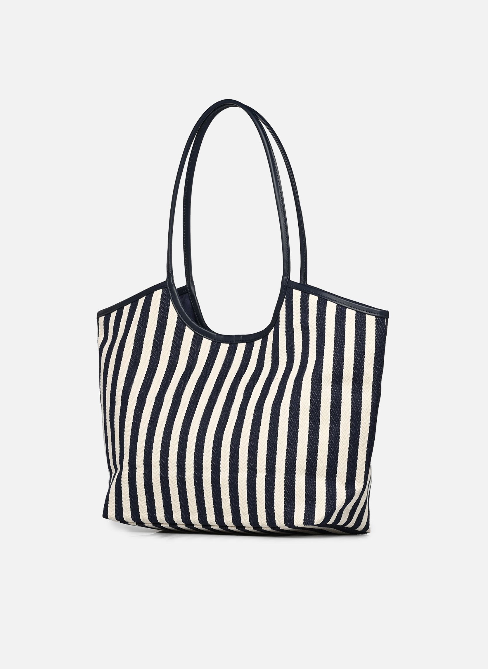 Grote winkelzak Milan Rayure dames blauw Nat & Nin Grote winkelzak Milan Rayure dames blauw BLEU