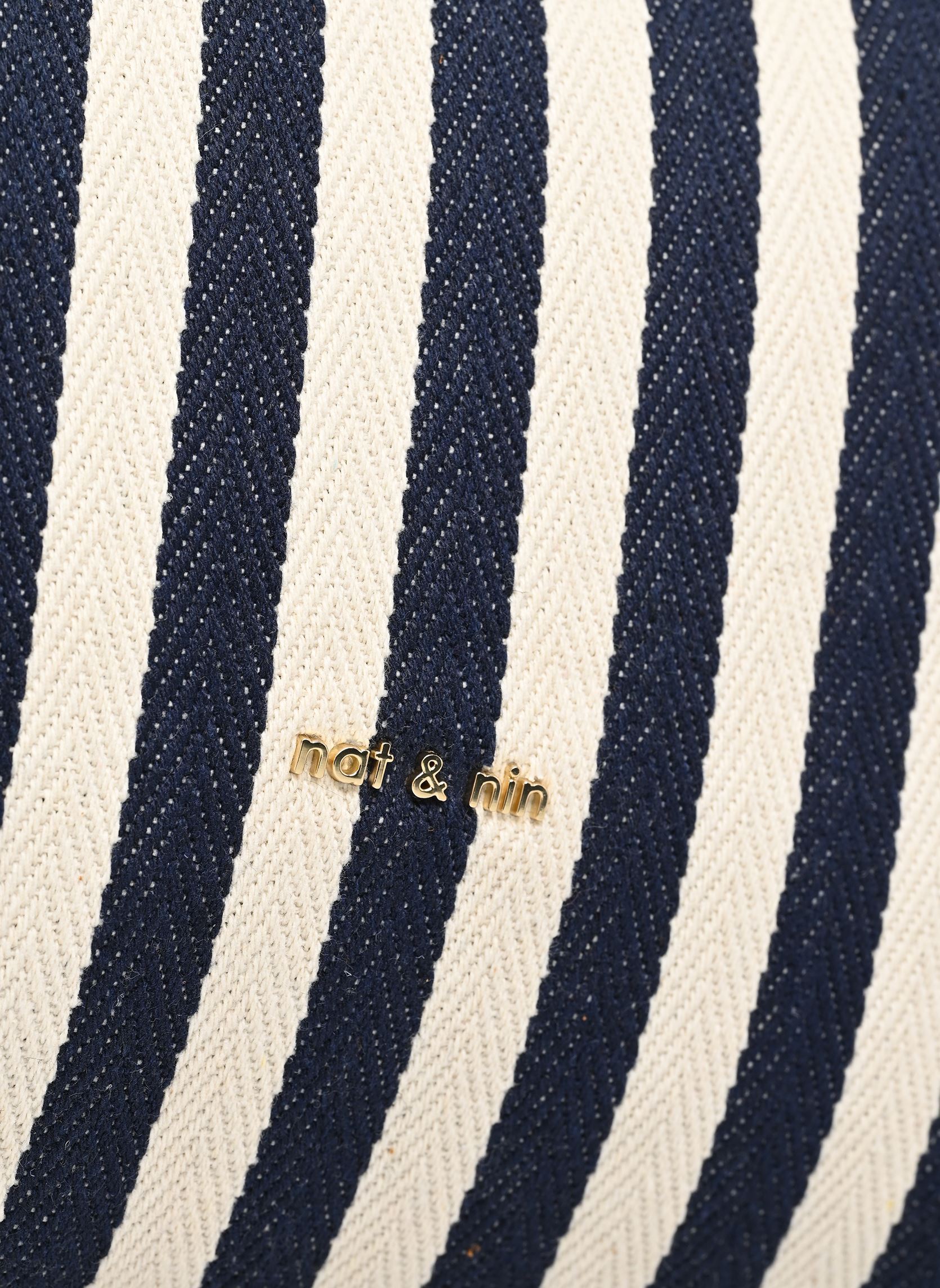 Grote winkelzak Milan Rayure dames blauw Nat & Nin Grote winkelzak Milan Rayure dames blauw BLEU