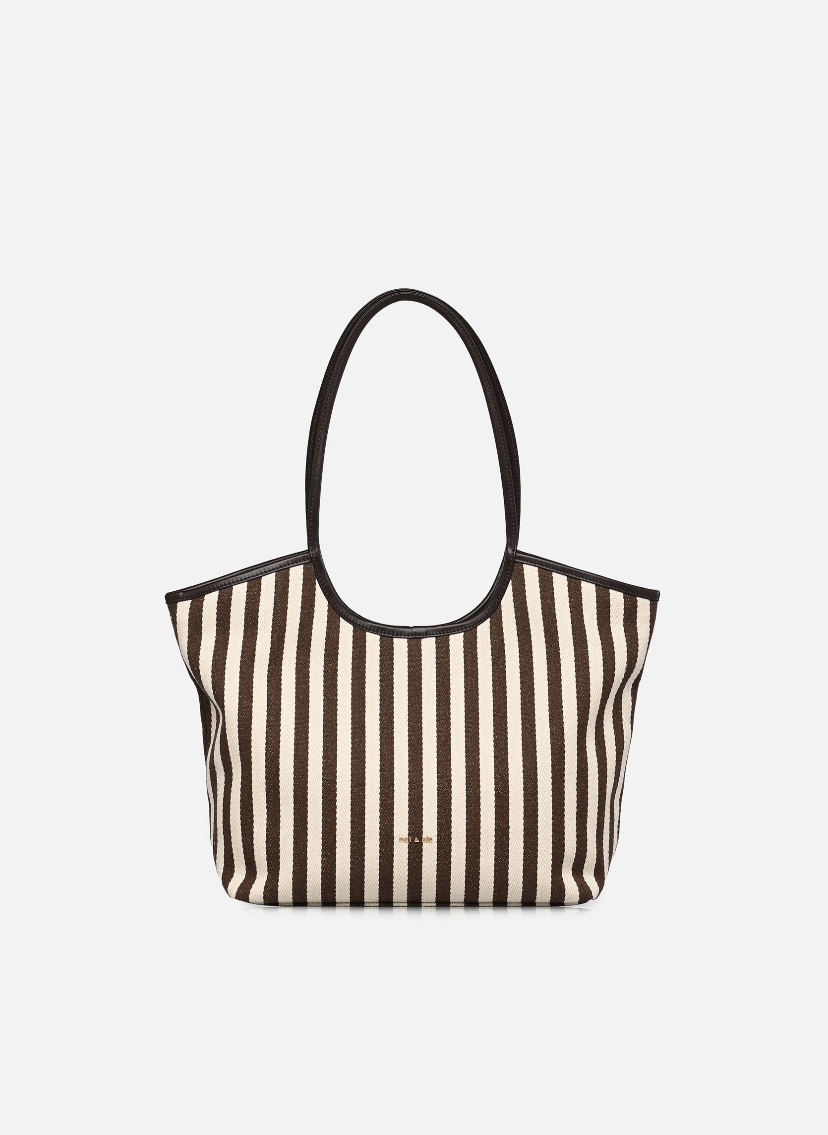 Shopper Milan Rayure damen braun Nat & Nin Shopper Milan Rayure damen braun ÉBÈNE
