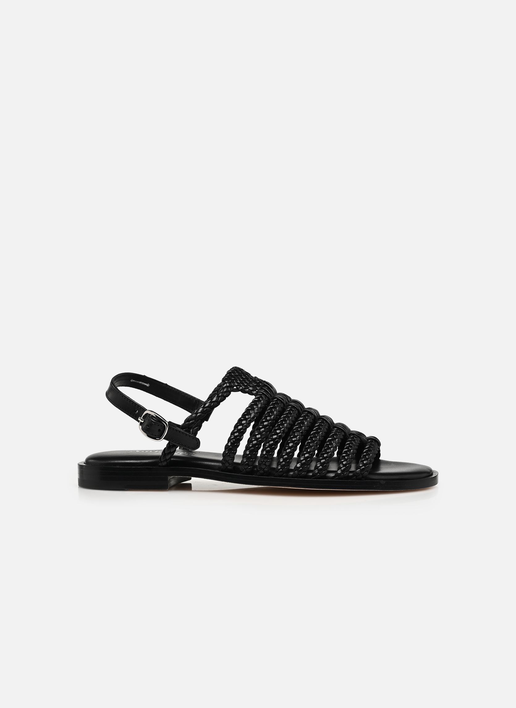 Platte sandalen Isaora dames zwart Anthology Paris Platte sandalen Isaora dames zwart NOIR
