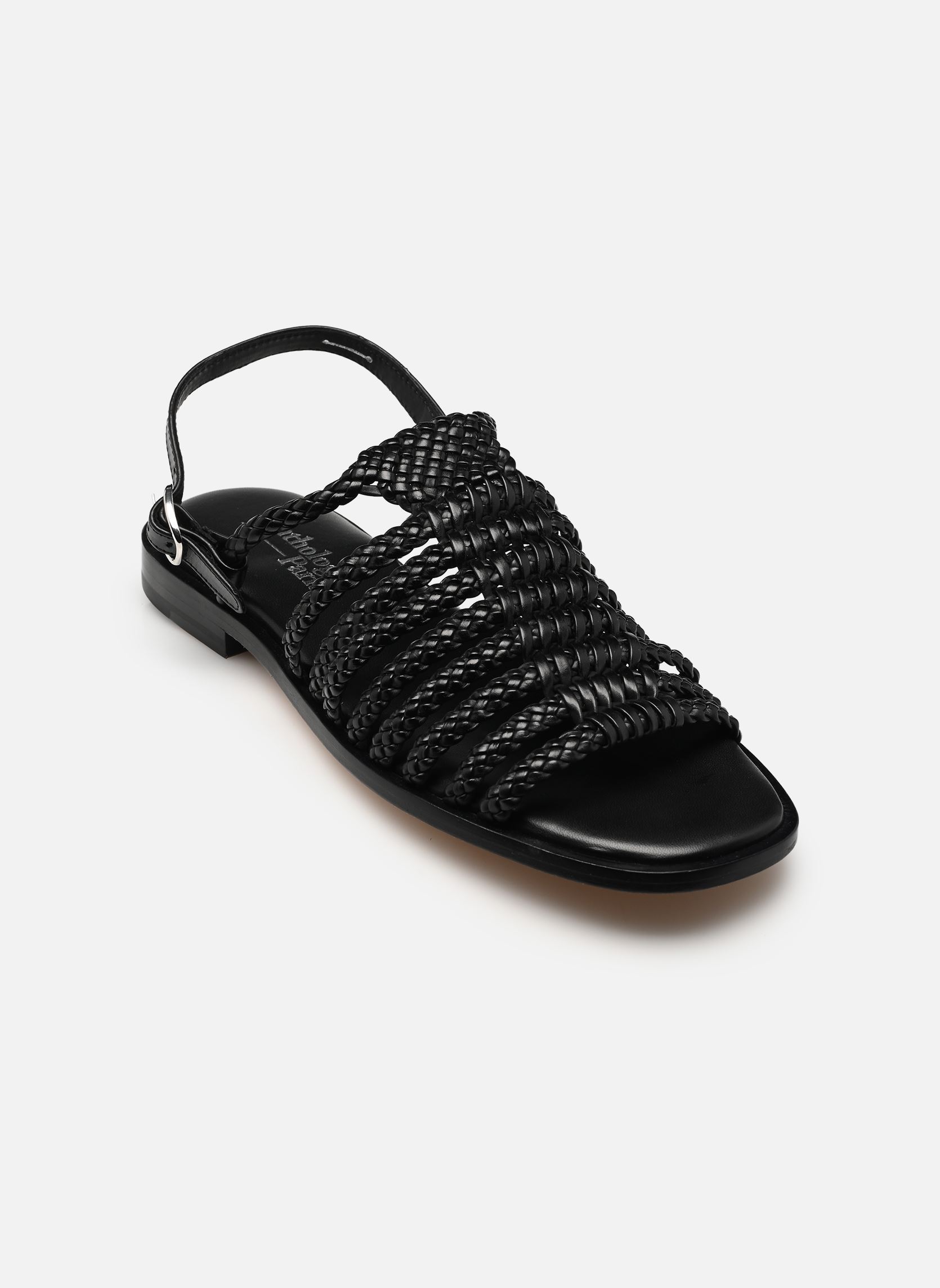 Platte sandalen Isaora dames zwart Anthology Paris Platte sandalen Isaora dames zwart NOIR
