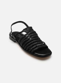 Platte sandalen Isaora dames zwart