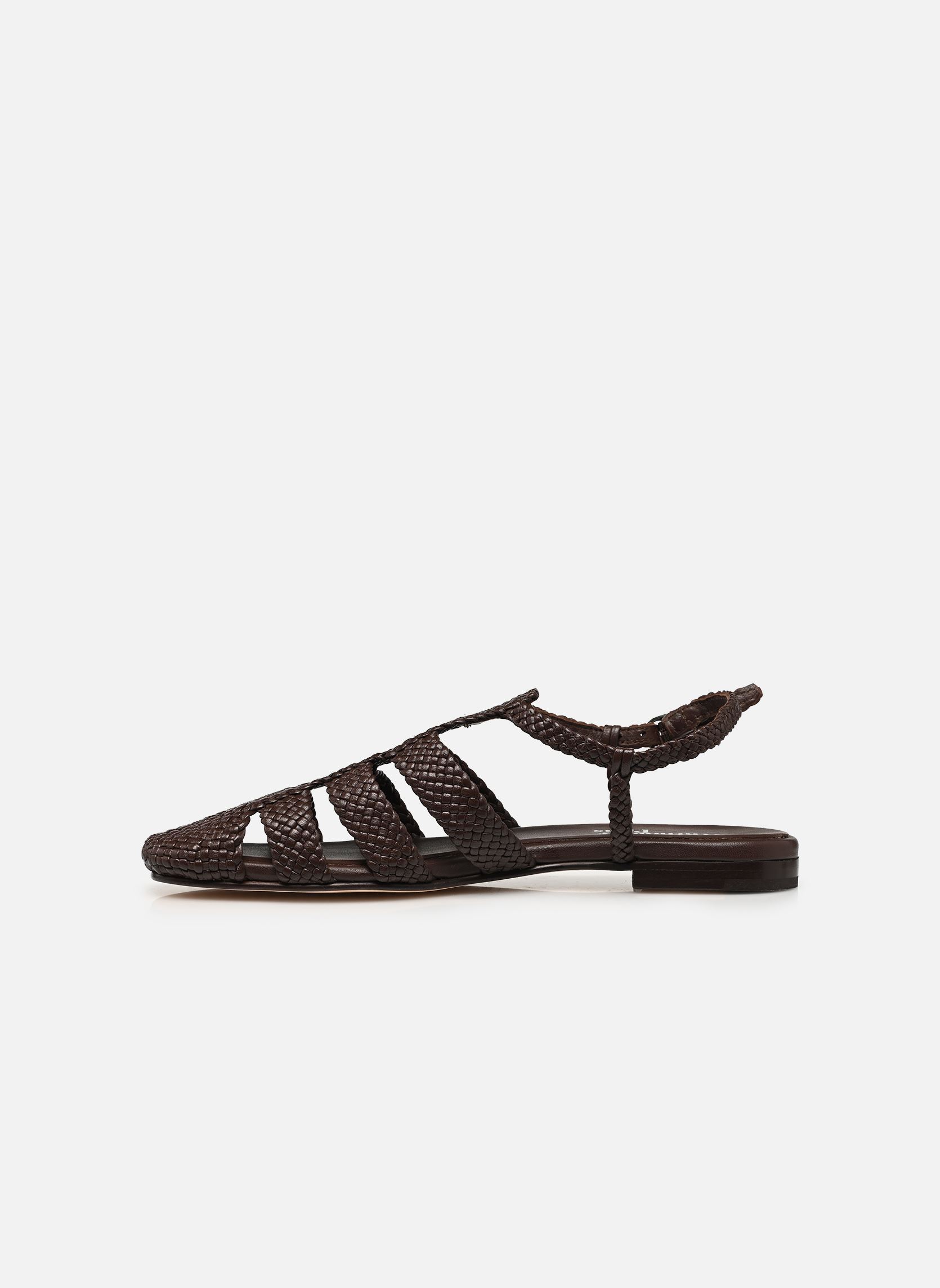 Platte sandalen Miki dames bruin Anthology Paris Platte sandalen Miki dames bruin BRUCCIATO