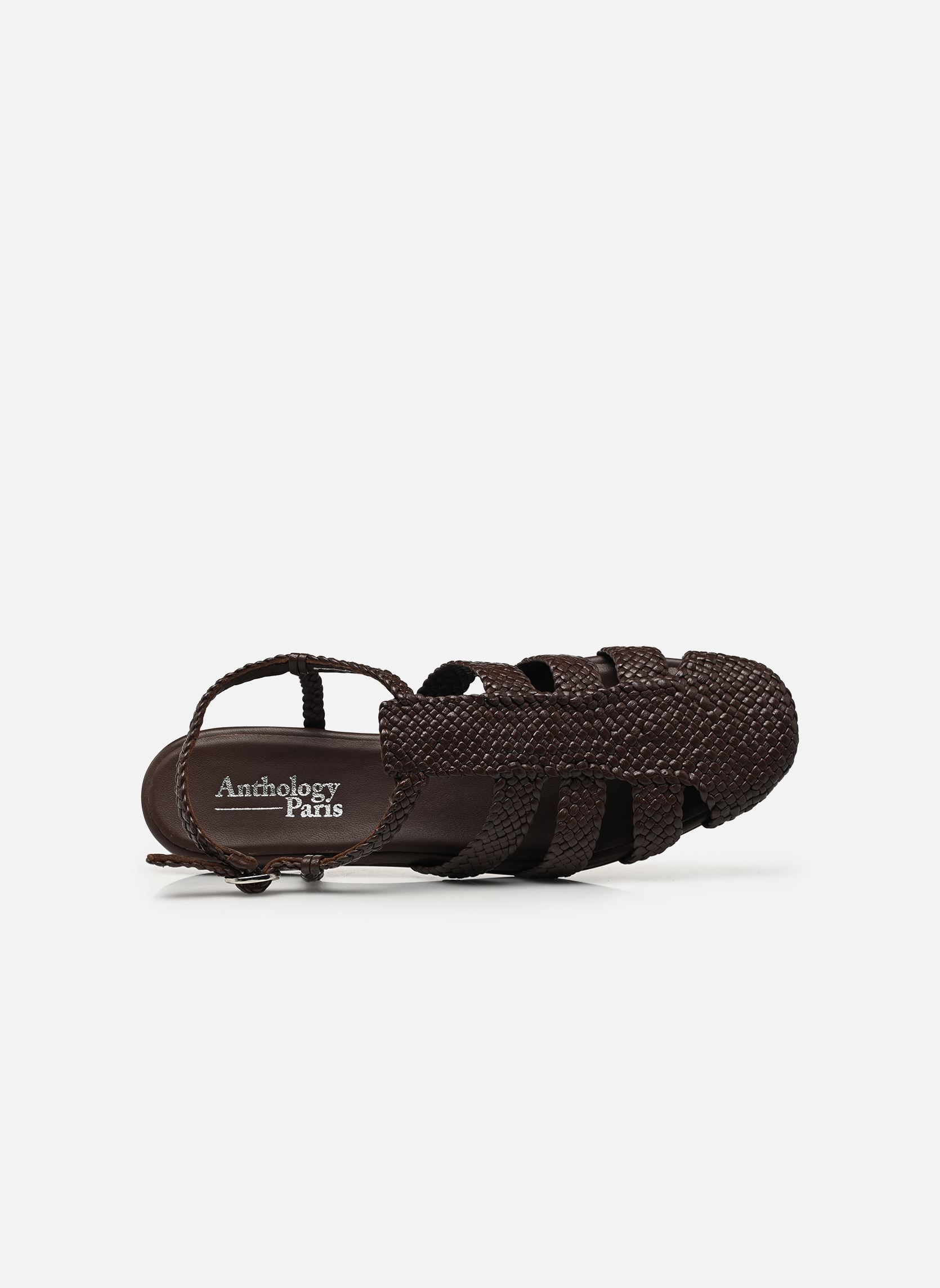 Platte sandalen Miki dames bruin Anthology Paris Platte sandalen Miki dames bruin BRUCCIATO
