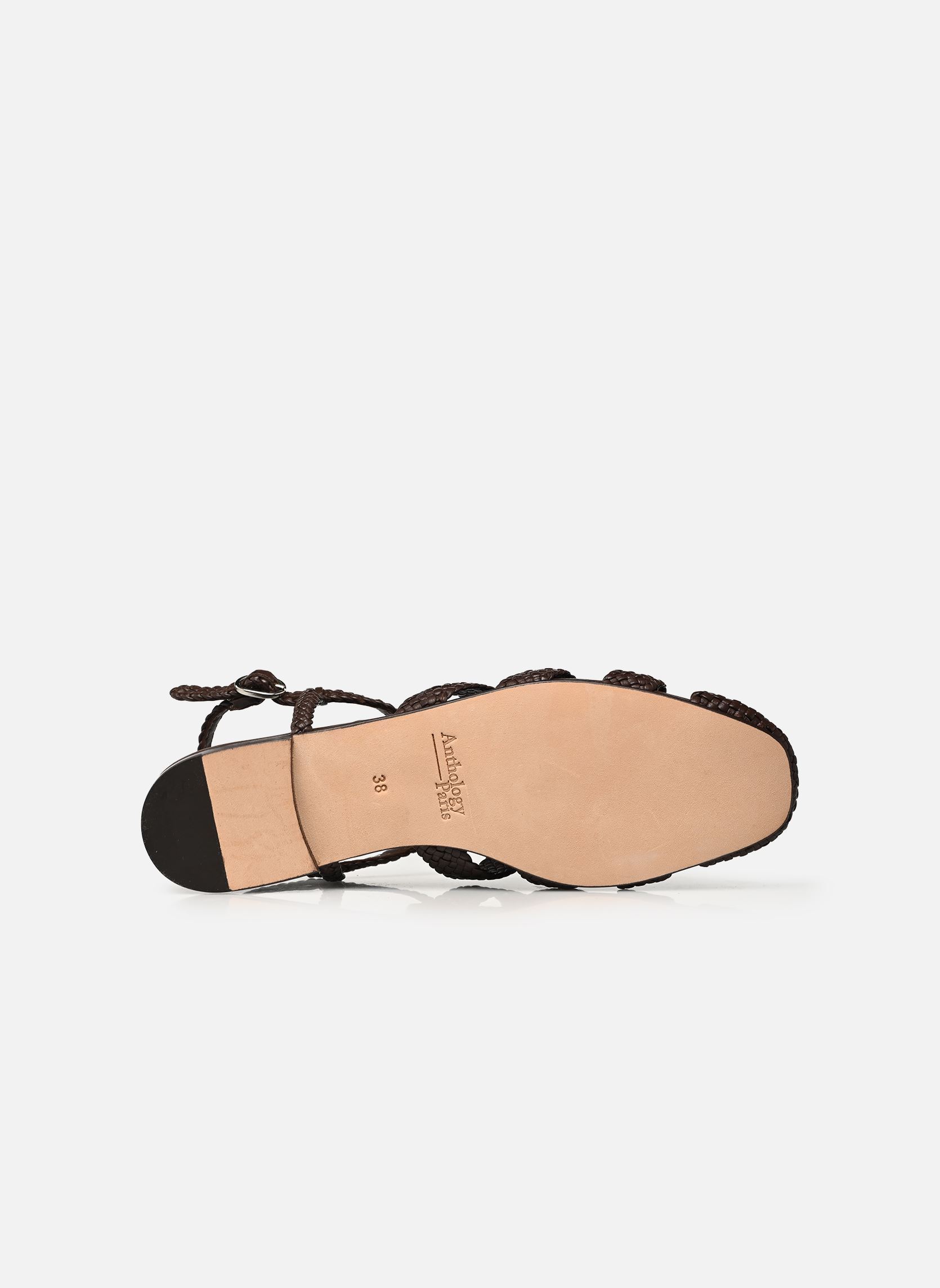 Platte sandalen Miki dames bruin Anthology Paris Platte sandalen Miki dames bruin BRUCCIATO