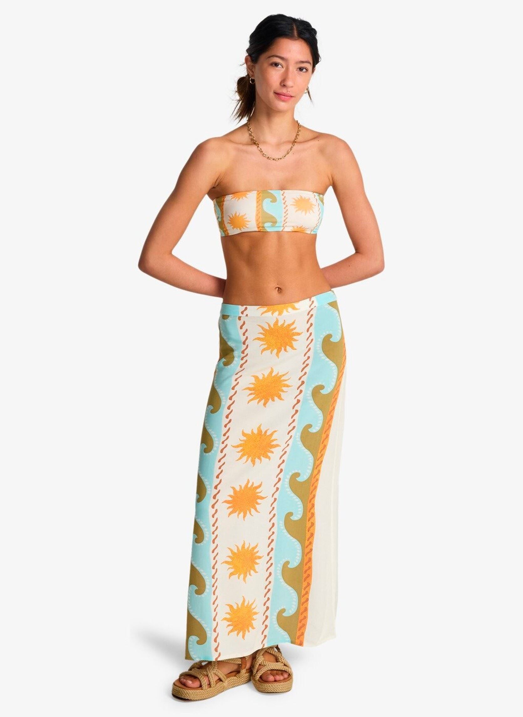Lange Röcke Tides Call Midi Skirt damen mehrfarbig Billabong Lange Röcke Tides Call Midi Skirt damen mehrfarbig SALT CRYSTAL