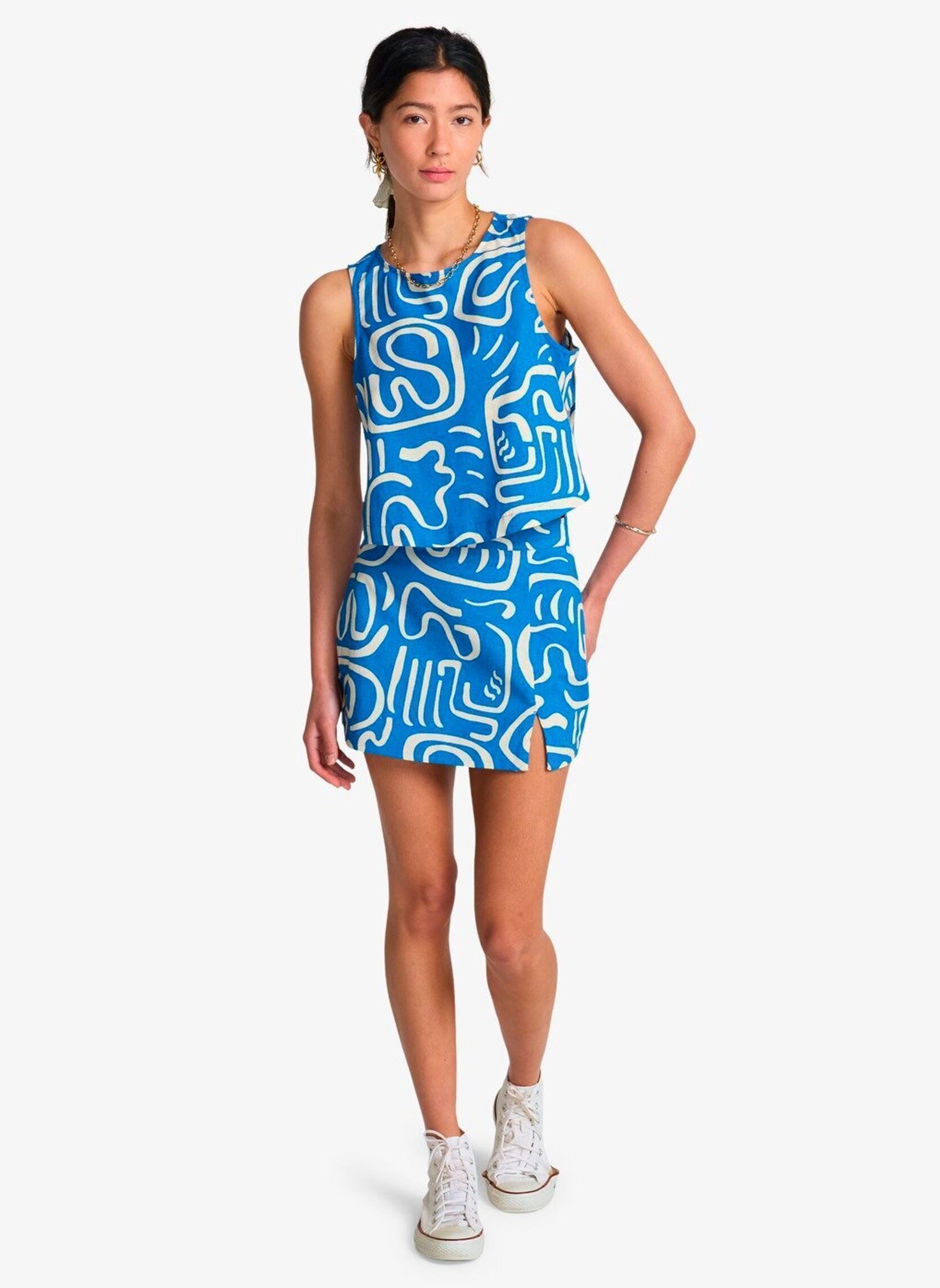 Tops So Breezy Wvn Tank dames blauw Billabong Tops So Breezy Wvn Tank dames blauw TRUE BLUE