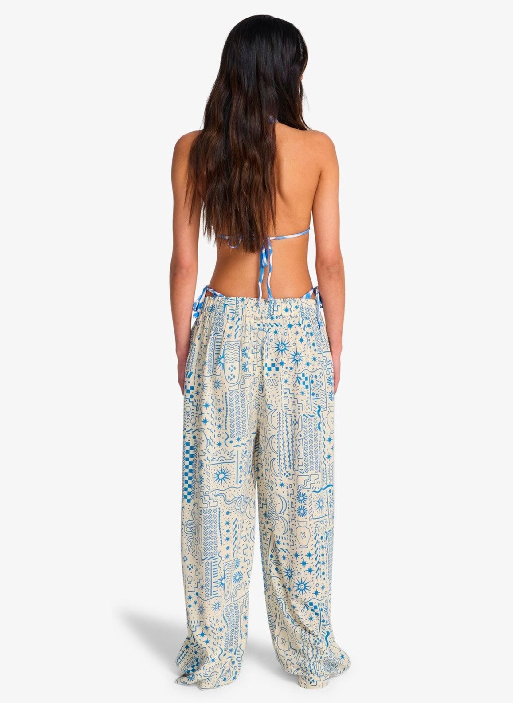Pantalons larges Follow Me Prntd Elst Pnt femme blanc Billabong Pantalons larges Follow Me Prntd Elst Pnt femme blanc WHITE CAP