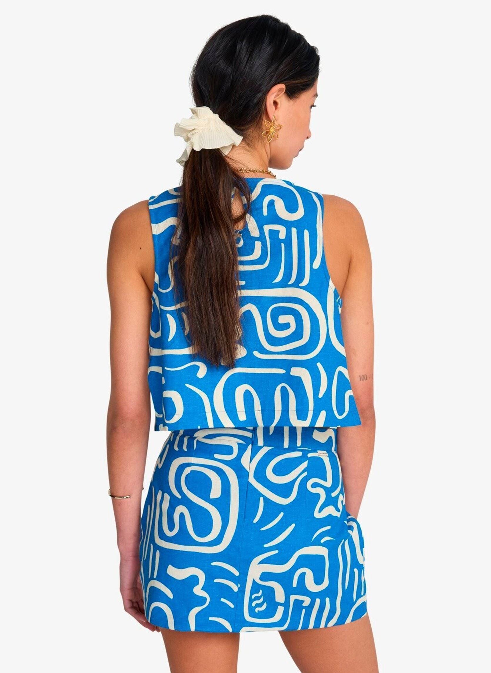 Jupes courtes Wave Washed Prntd Skirt femme bleu Billabong Jupes courtes Wave Washed Prntd Skirt femme bleu TRUE BLUE