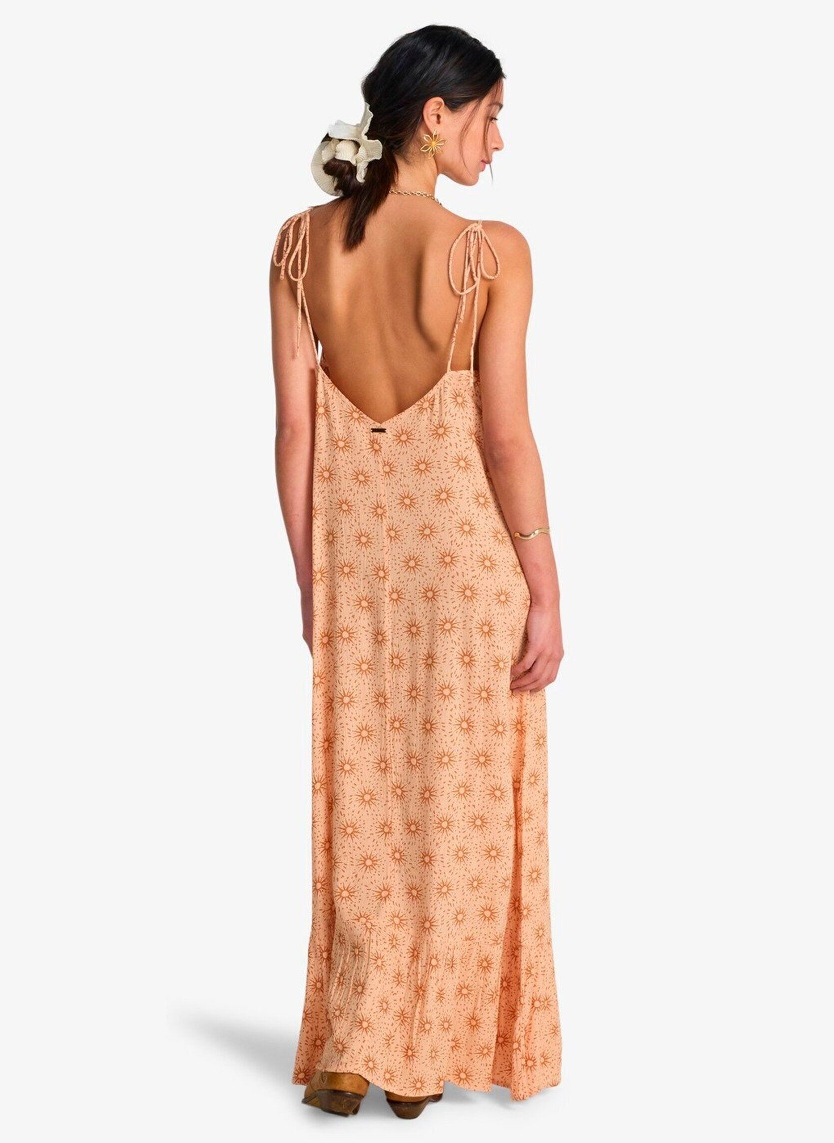 Lange Kleider Gypsy Backless damen orange Billabong Lange Kleider Gypsy Backless damen orange Soft Peach