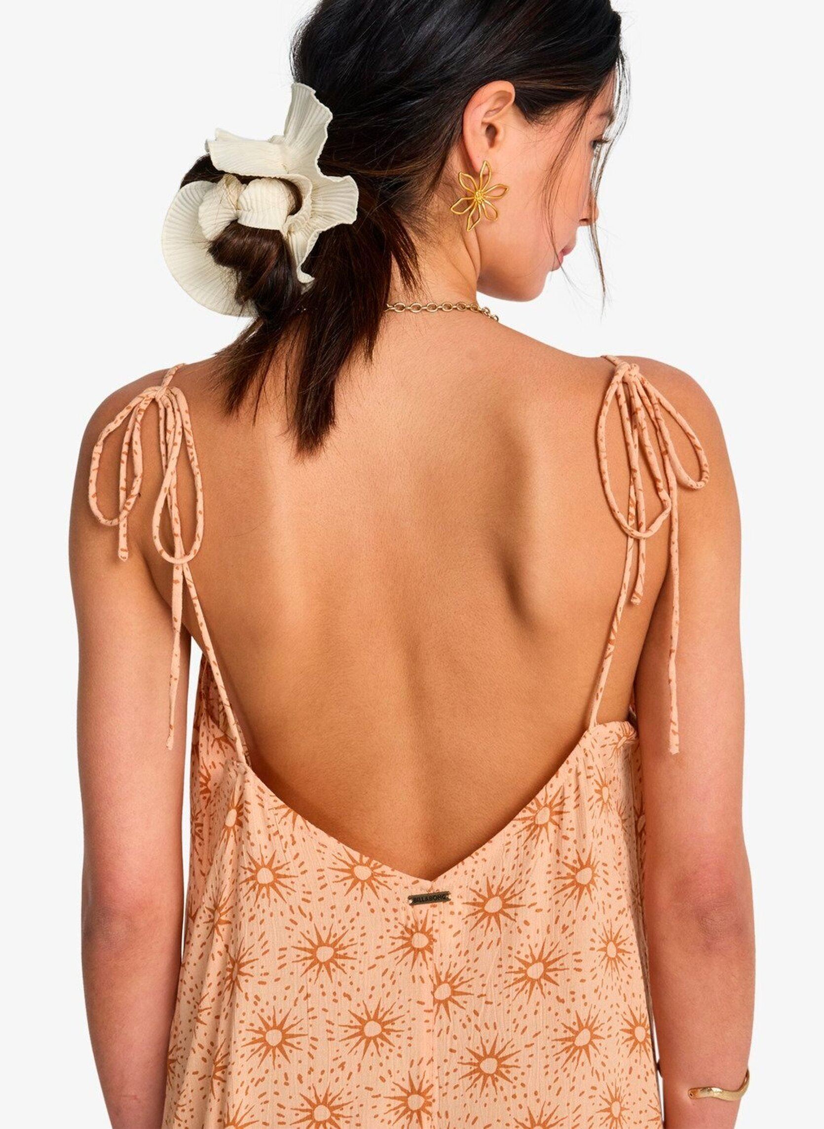 Lange Kleider Gypsy Backless damen orange Billabong Lange Kleider Gypsy Backless damen orange Soft Peach
