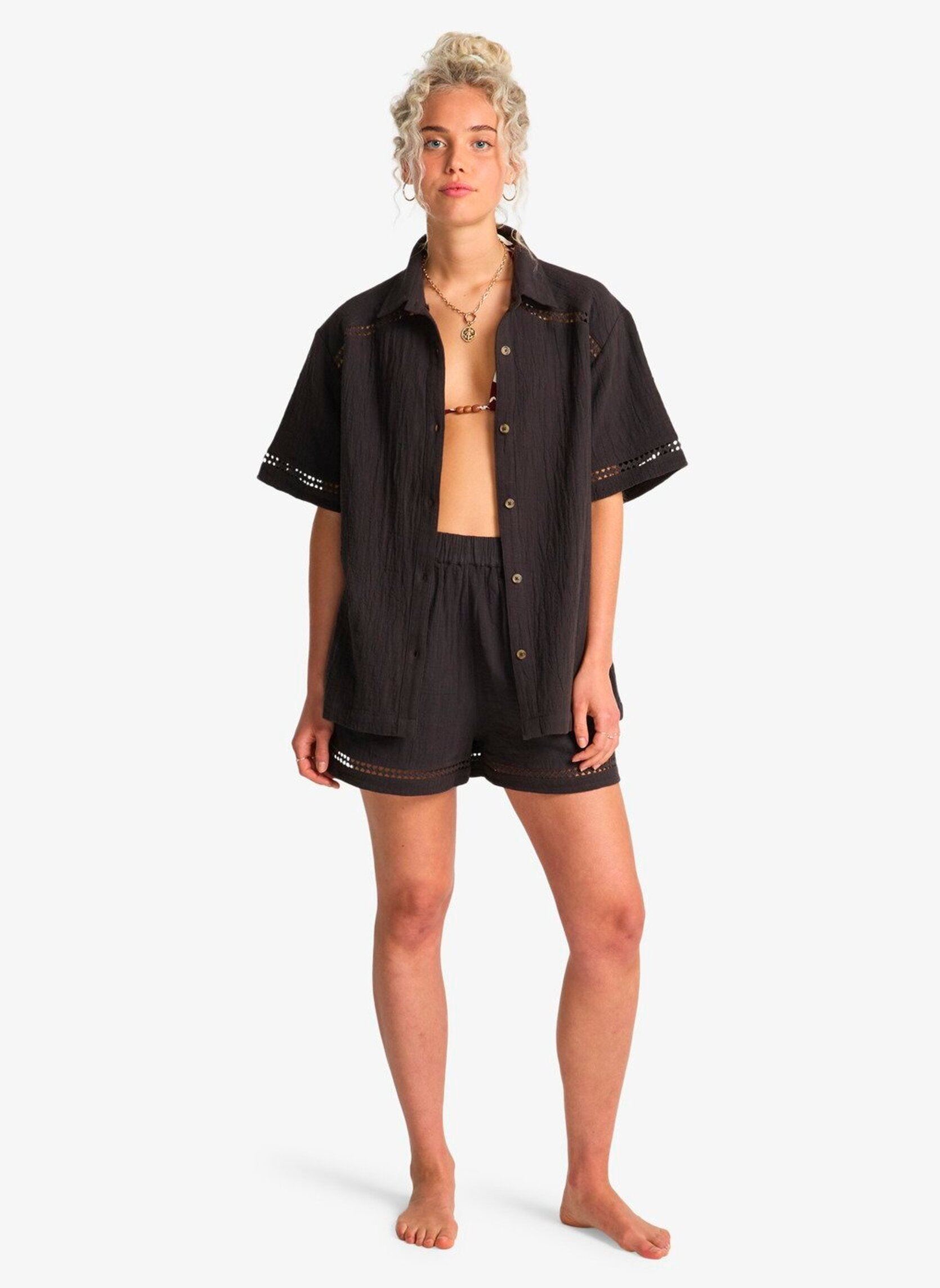 Hemden Summers End Shirt dames zwart Billabong Hemden Summers End Shirt dames zwart Black Sands