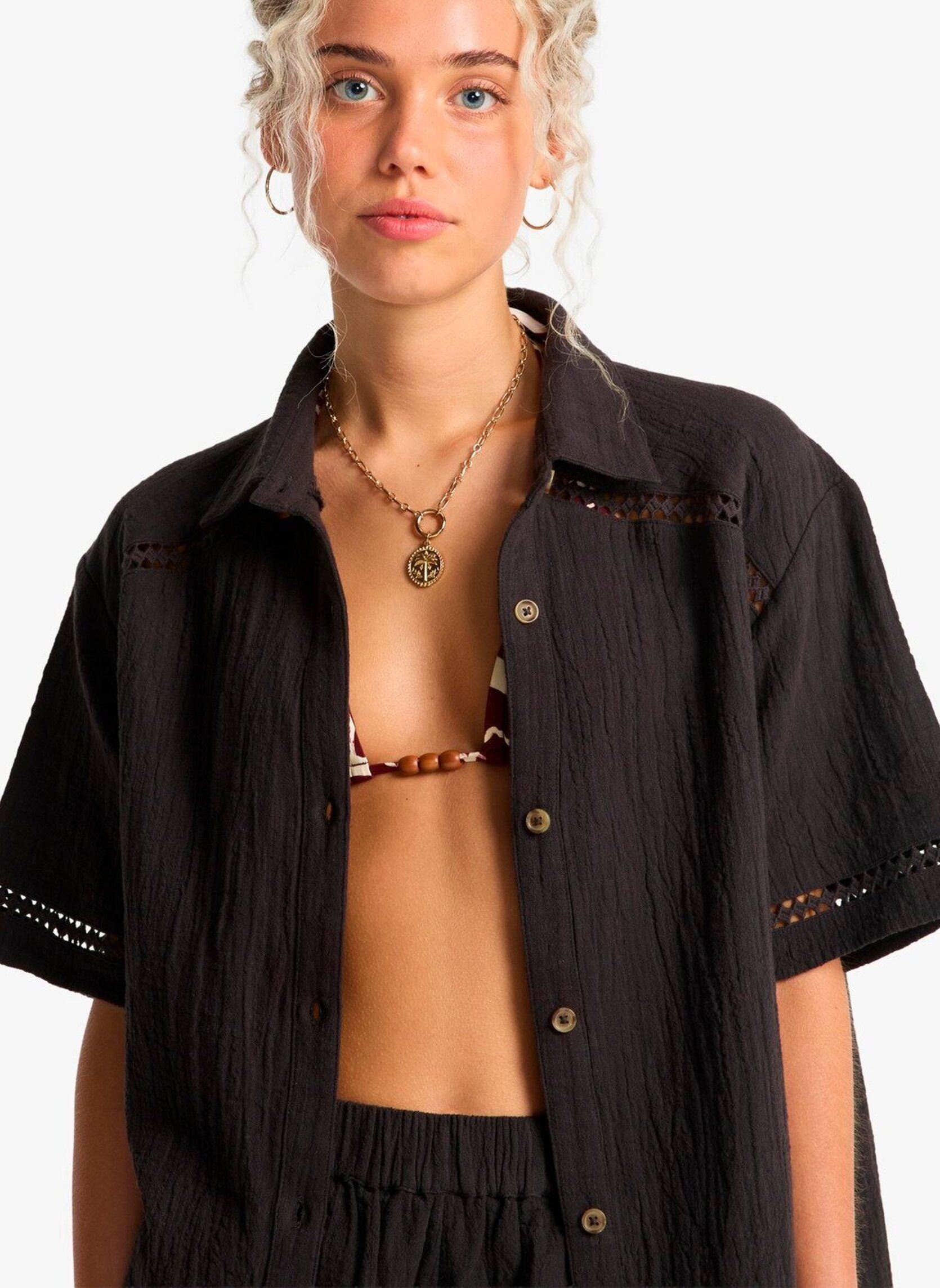 Hemden Summers End Shirt dames zwart Billabong Hemden Summers End Shirt dames zwart Black Sands