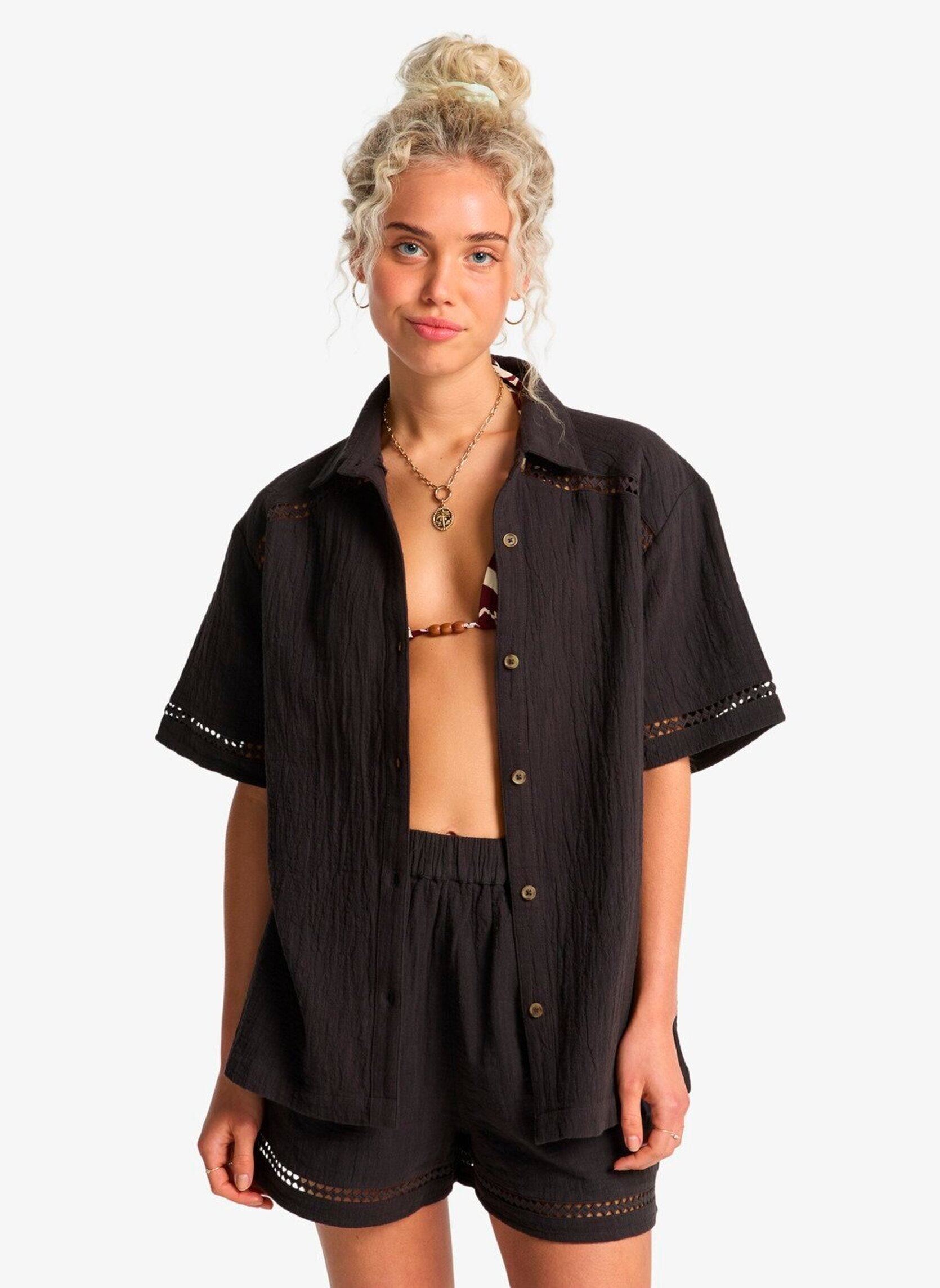 Hemden Summers End Shirt dames zwart Billabong Hemden Summers End Shirt dames zwart Black Sands