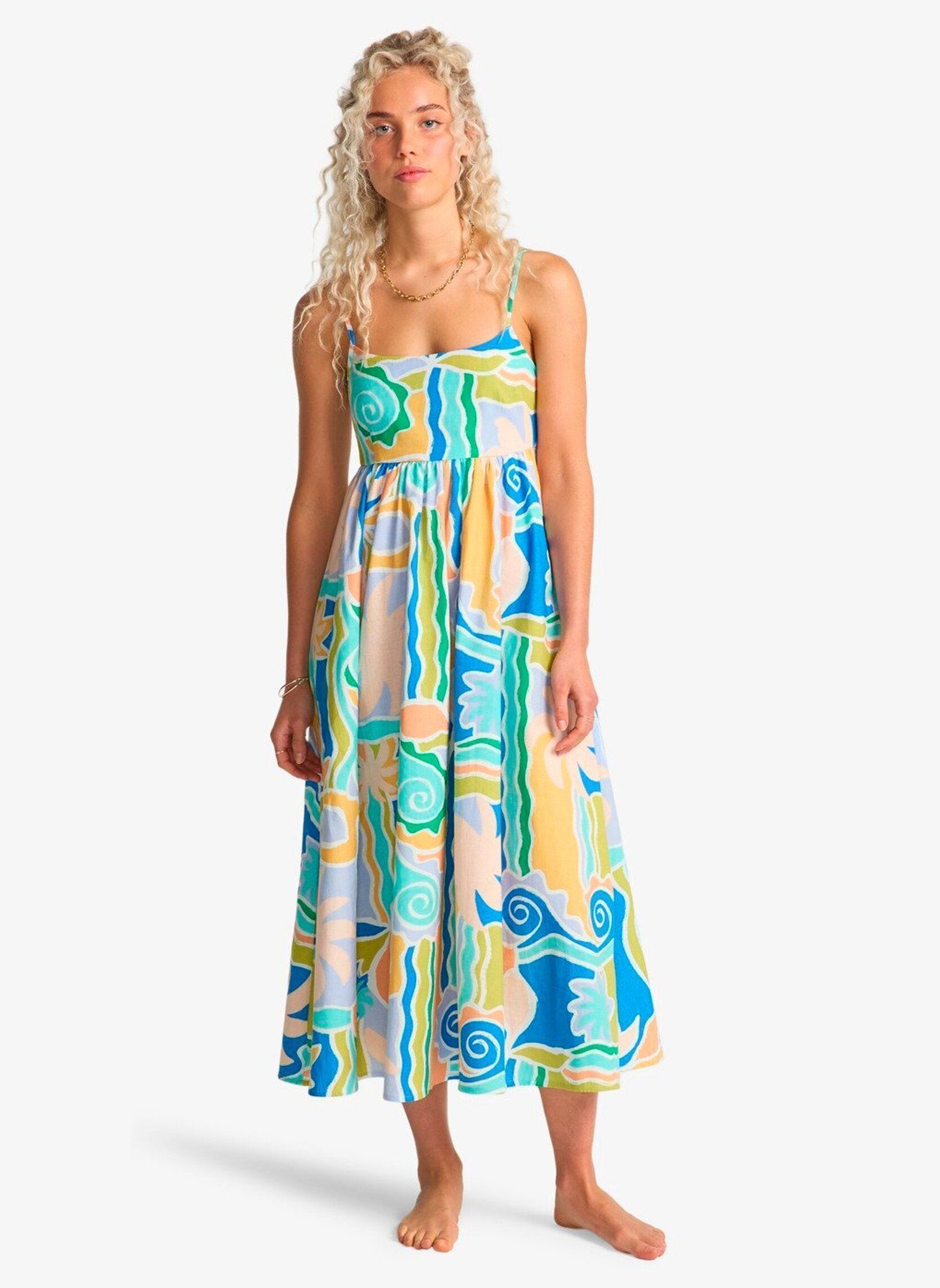 Lange jurken Island Life Midi Drs dames meerkleurig Billabong Lange jurken Island Life Midi Drs dames meerkleurig Blue multi