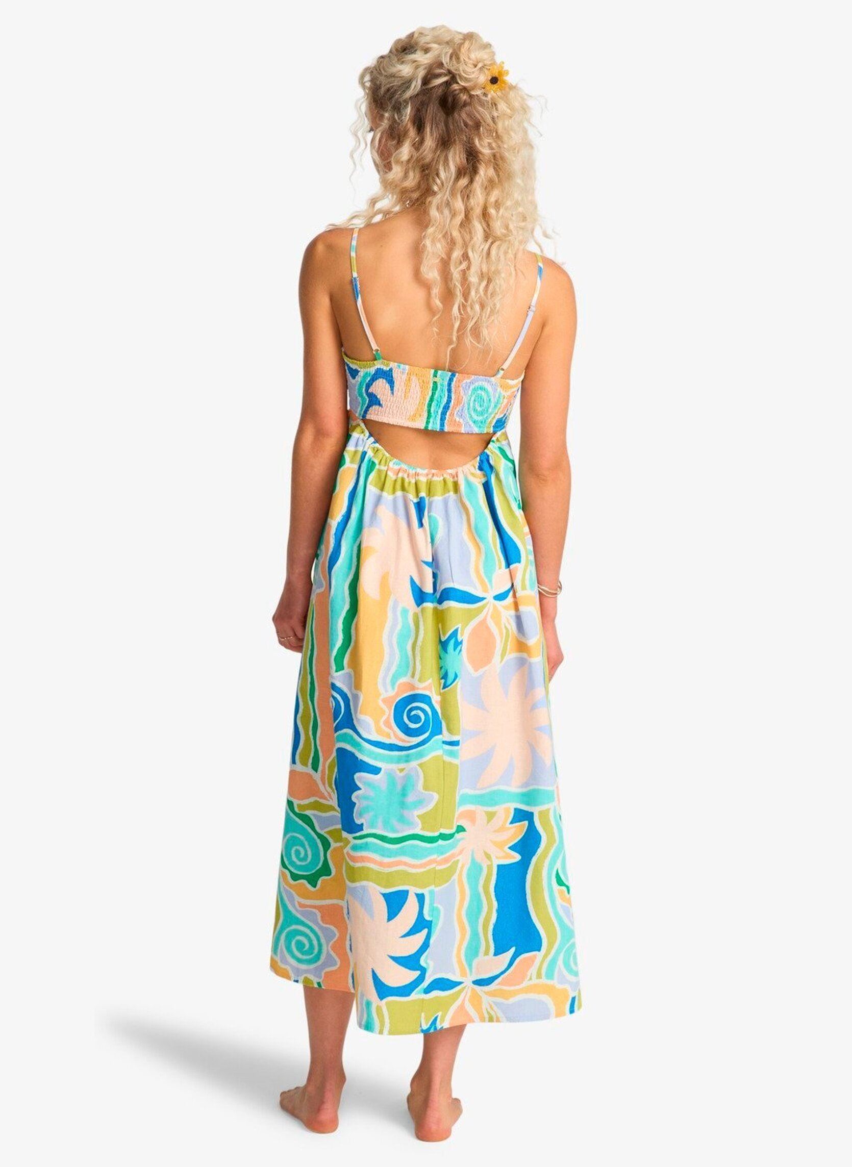Lange jurken Island Life Midi Drs dames meerkleurig Billabong Lange jurken Island Life Midi Drs dames meerkleurig Blue multi