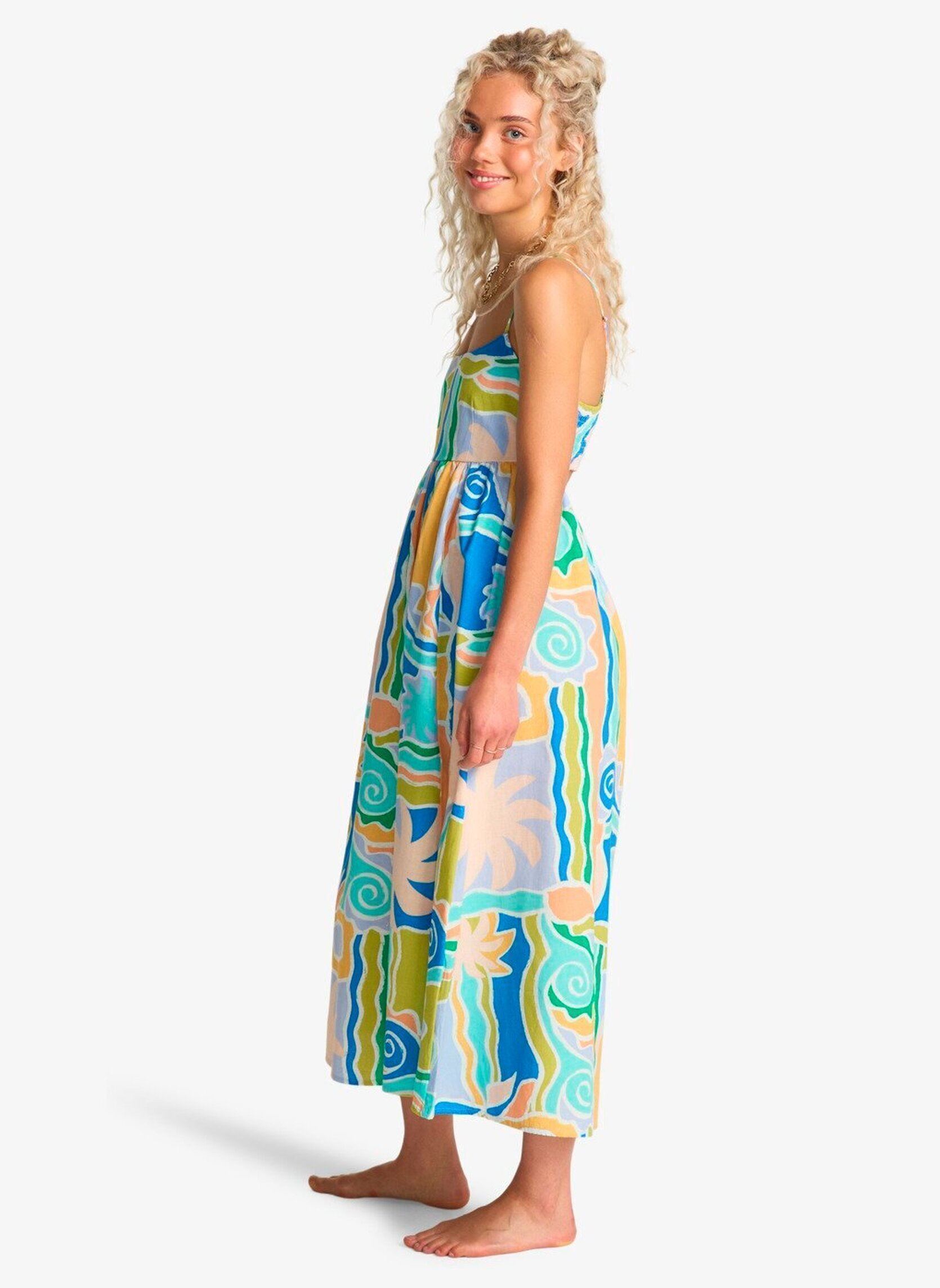 Lange jurken Island Life Midi Drs dames meerkleurig Billabong Lange jurken Island Life Midi Drs dames meerkleurig Blue multi