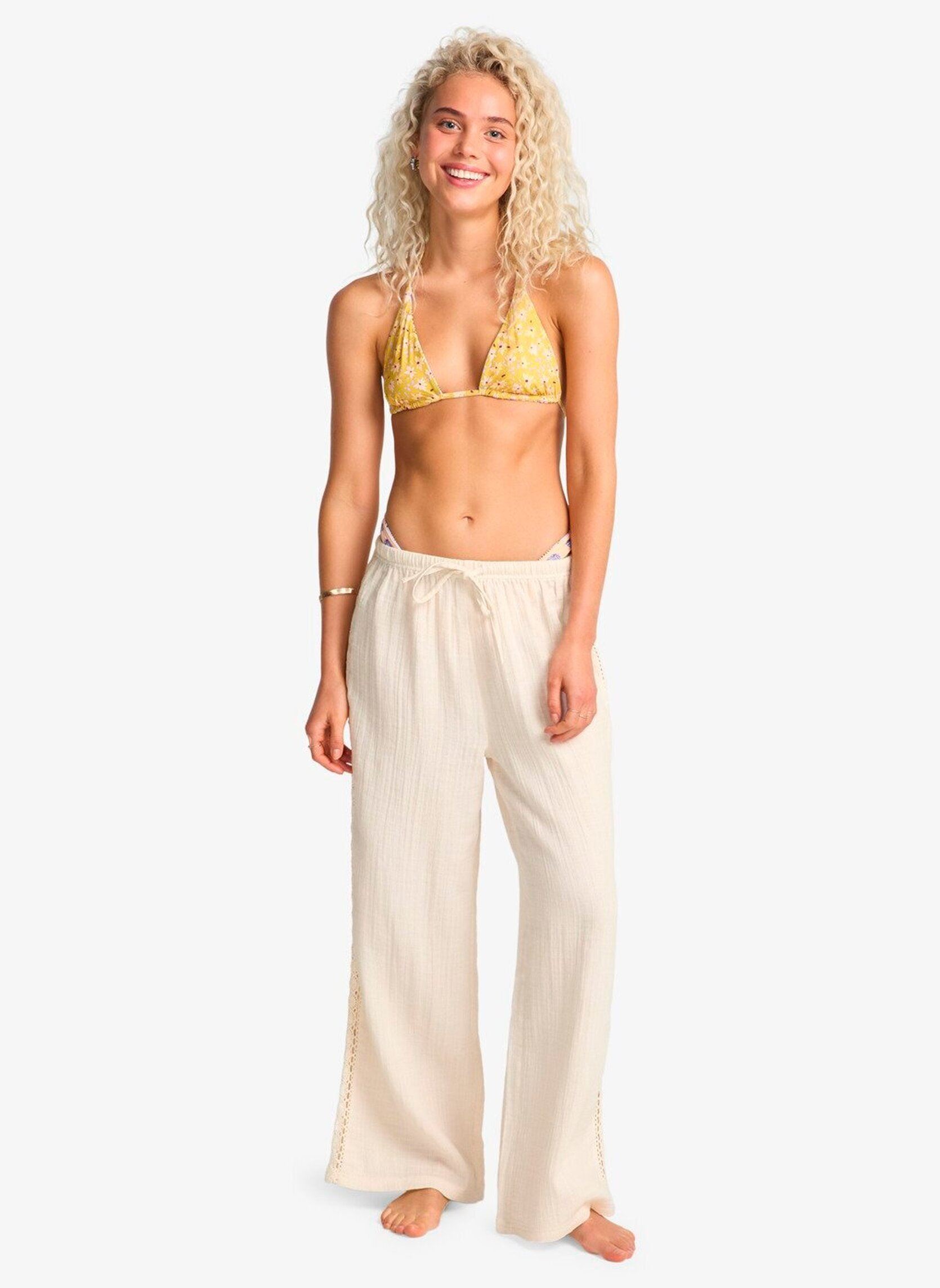 Weite Hosen Feelin Fine Pant damen weiß Billabong Weite Hosen Feelin Fine Pant damen weiß White Cap