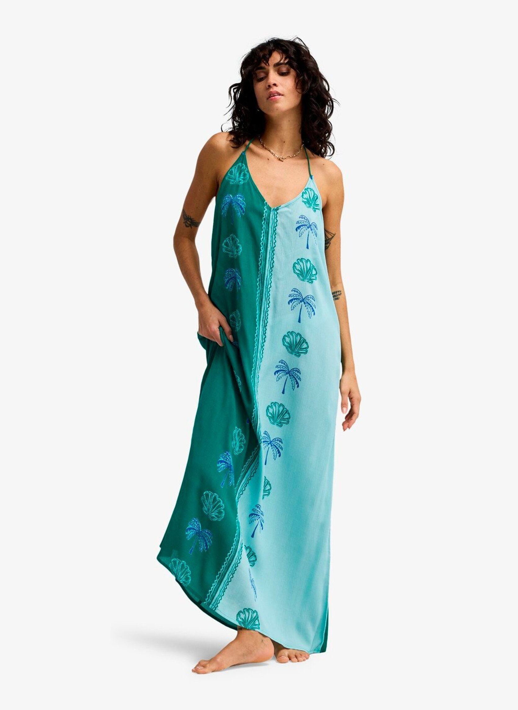 Lange Kleider Gypsy Colorblock damen blau Billabong Lange Kleider Gypsy Colorblock damen blau TIDEPOOL