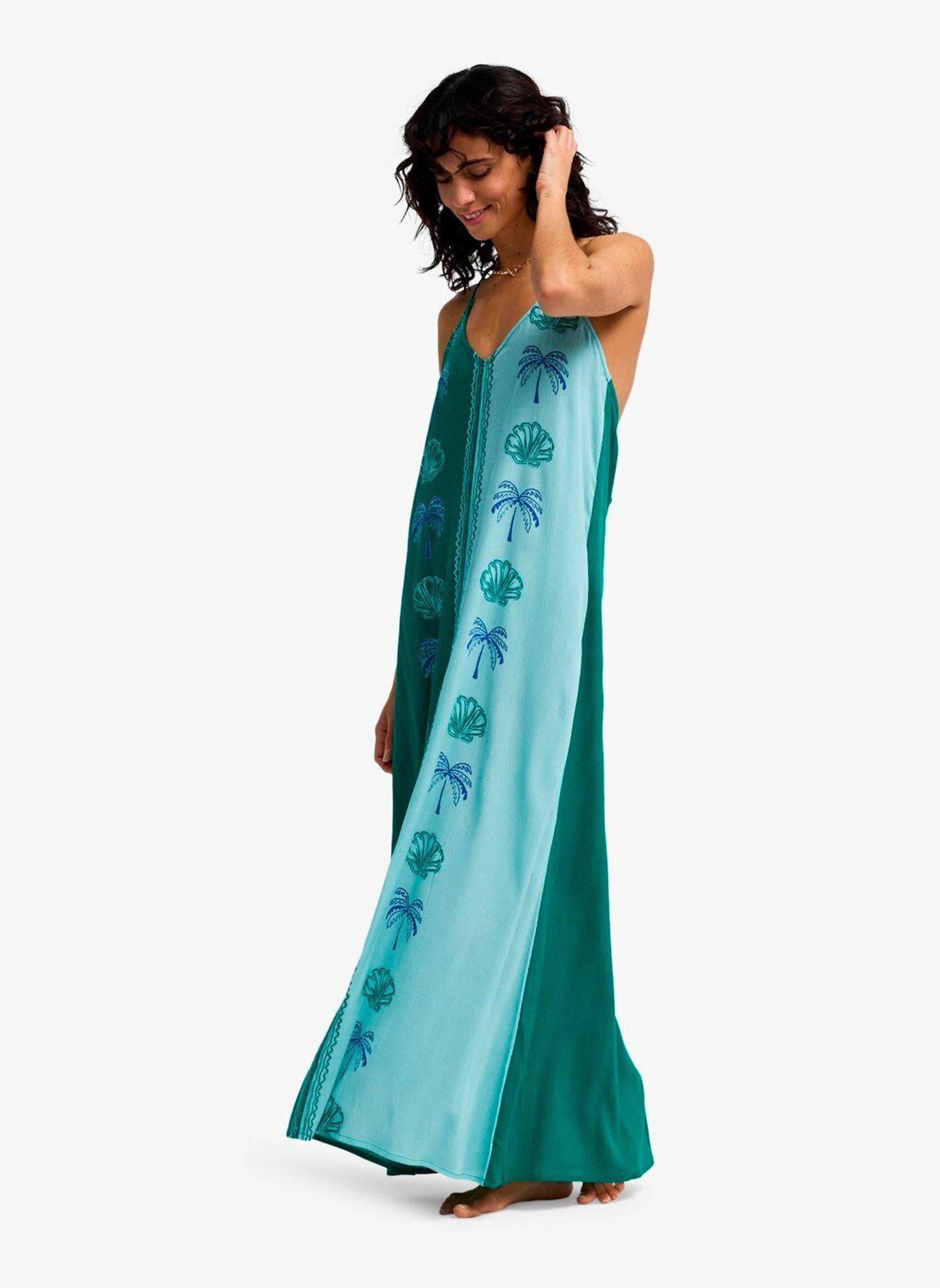Lange Kleider Gypsy Colorblock damen blau Billabong Lange Kleider Gypsy Colorblock damen blau TIDEPOOL
