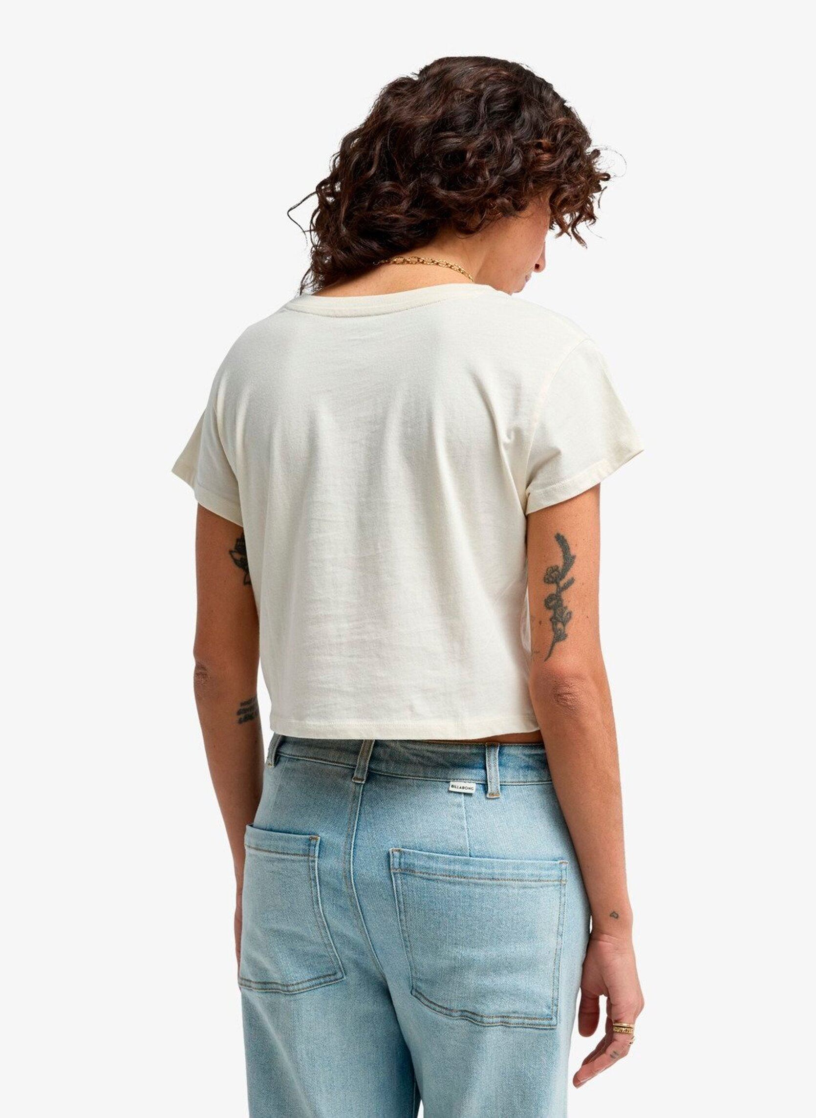 Kurzarm-T-Shirts Coastal Adventures damen weiß Billabong Kurzarm-T-Shirts Coastal Adventures damen weiß White Cap
