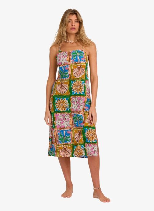 Billabong Jurken Heat Dream Midi dames meerkleurig