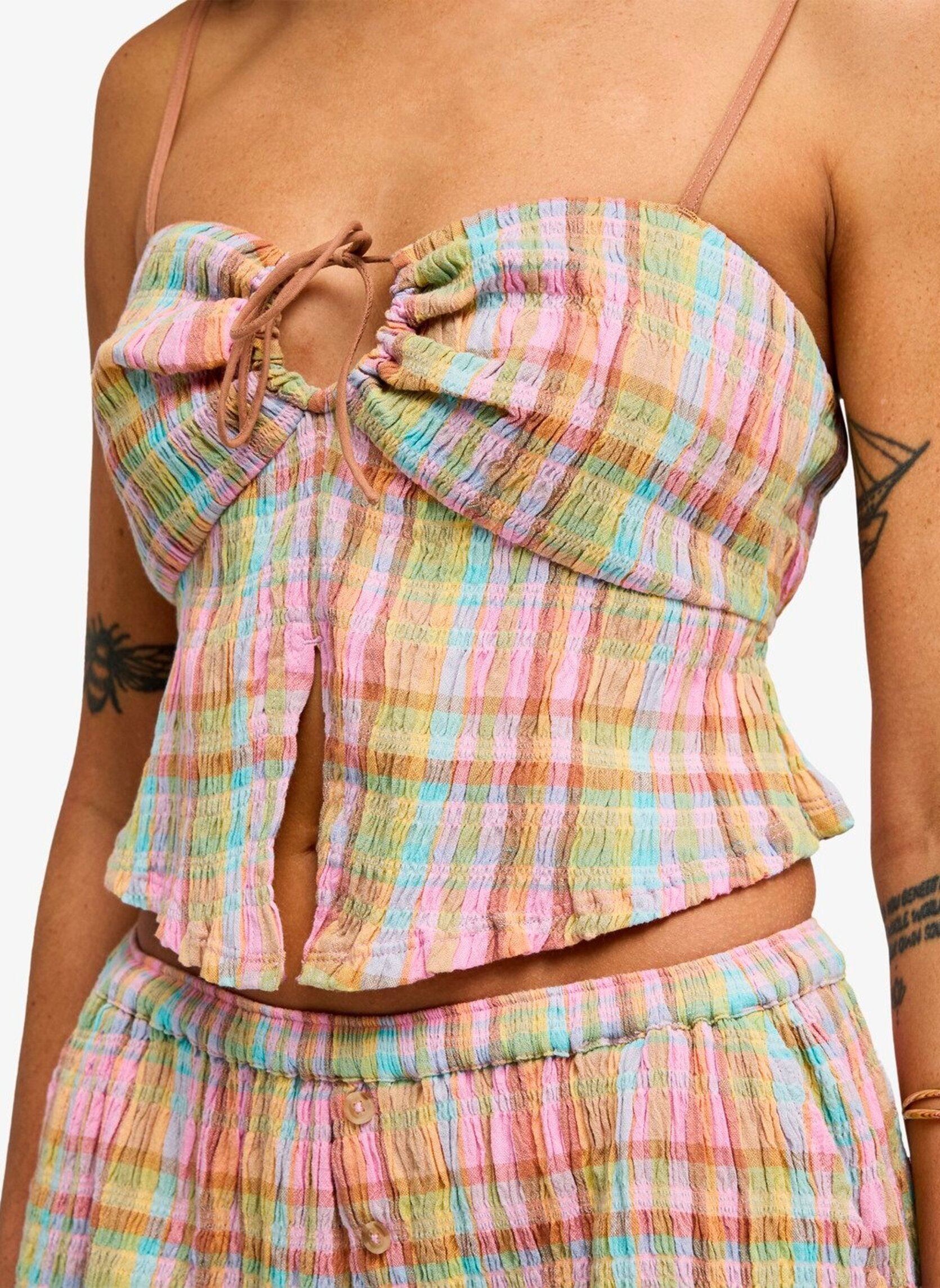Tops Sweet Check Tank damen rosa Billabong Tops Sweet Check Tank damen rosa party pink
