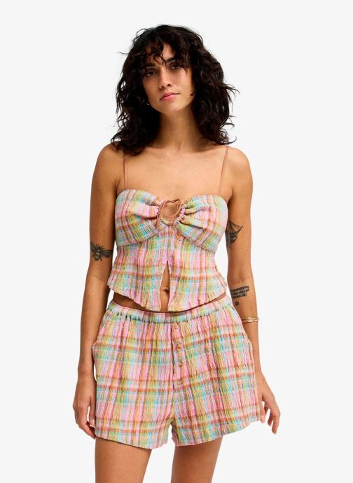 Billabong Tops Sweet Check Tank dames roze