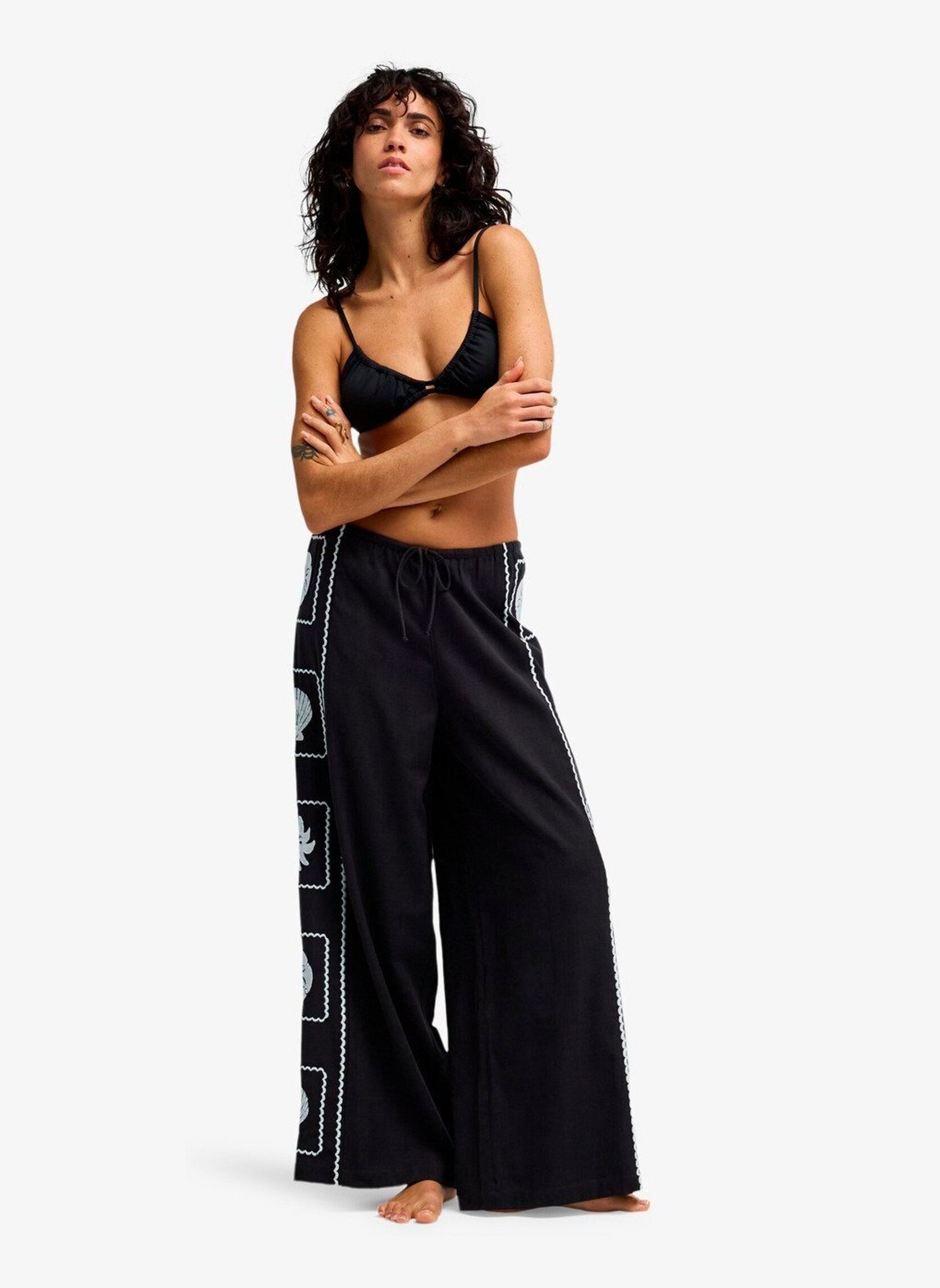 Weite Hosen Sea Side Dreamer Pnt damen schwarz Billabong Weite Hosen Sea Side Dreamer Pnt damen schwarz Black Sands