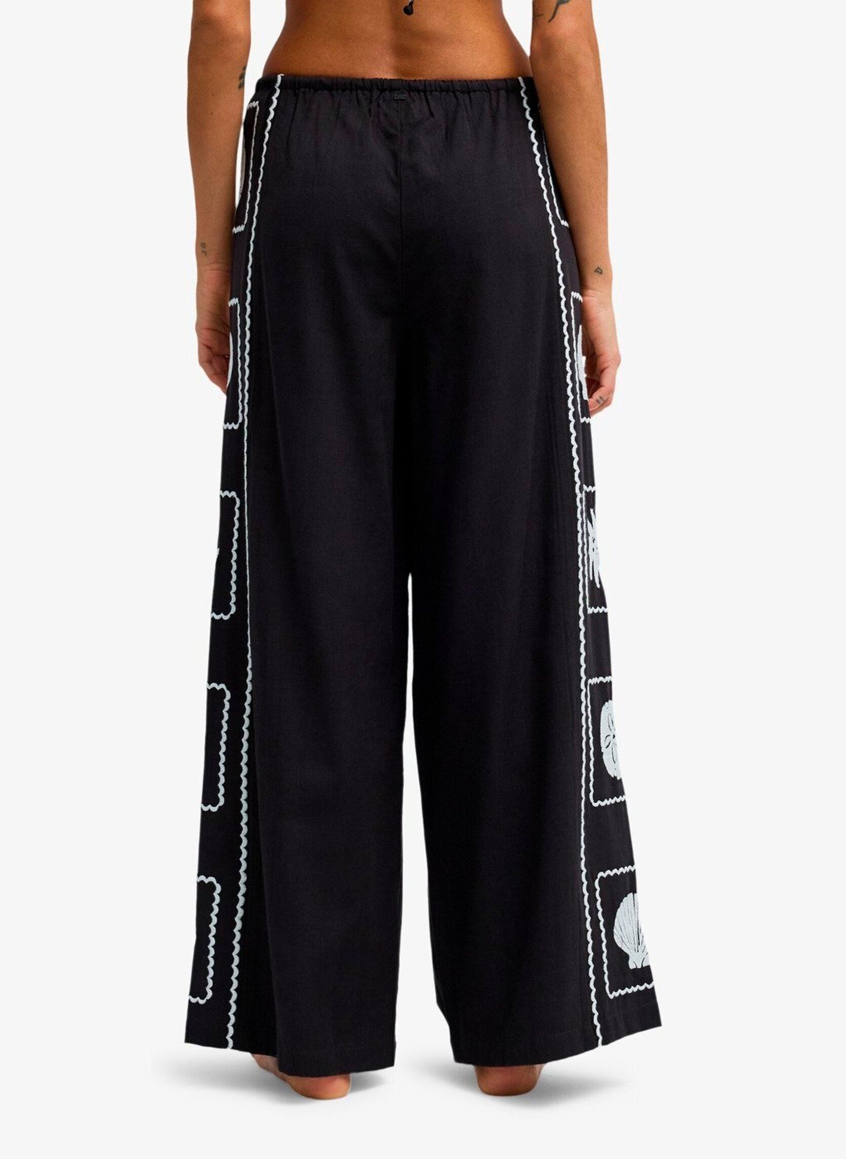 Weite Hosen Sea Side Dreamer Pnt damen schwarz Billabong Weite Hosen Sea Side Dreamer Pnt damen schwarz Black Sands