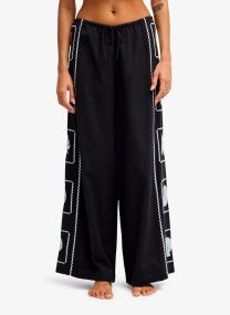 Weite Hosen Sea Side Dreamer Pnt damen schwarz Billabong Weite Hosen Sea Side Dreamer Pnt damen schwarz Black Sands