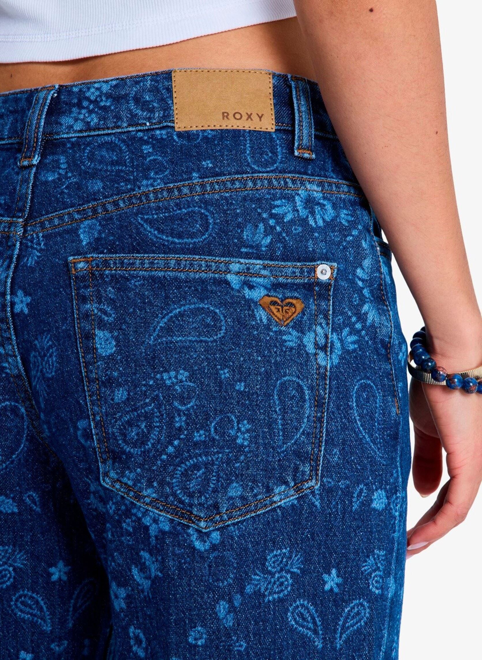 Wijde jeans / Flared Jeans Boogie Night Mid Ocean Blue dames blauw Roxy Wijde jeans / Flared Jeans Boogie Night Mid Ocean Blue dames blauw Ocean blue