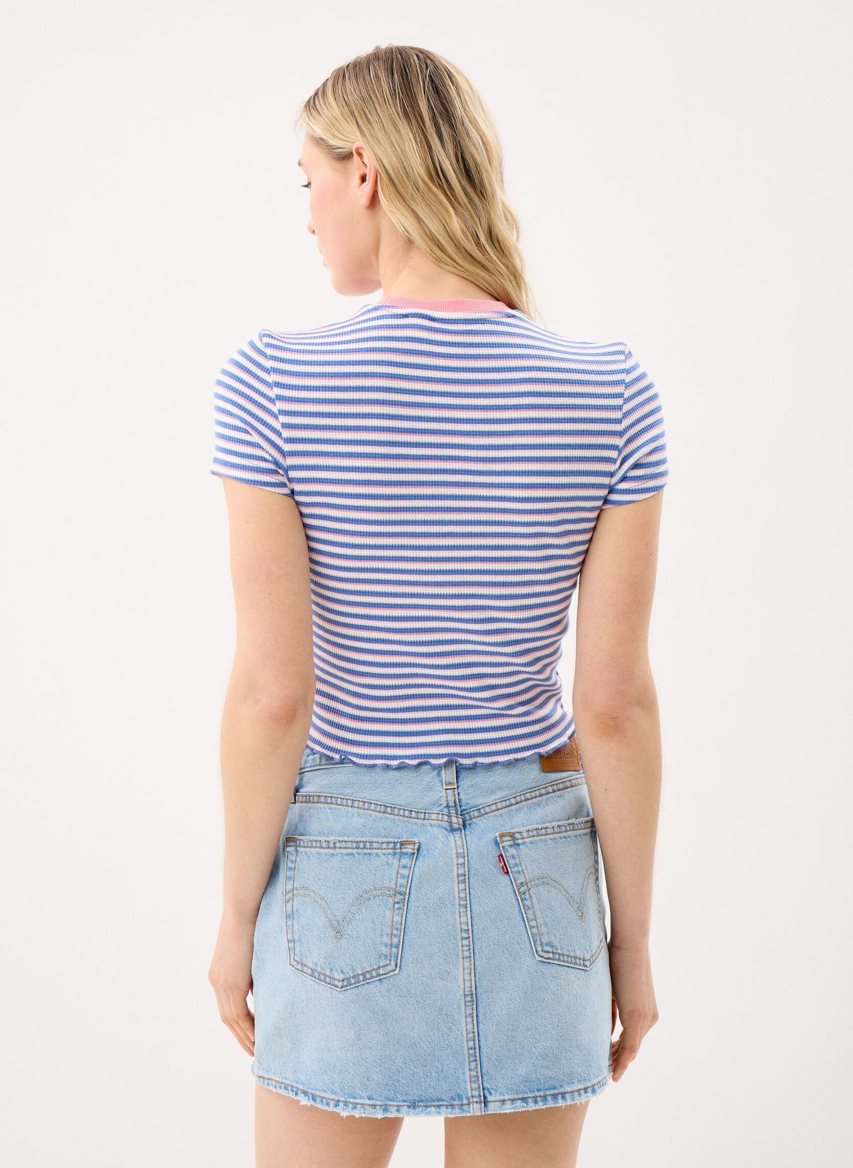 Tee-shirts Bright Lights Baby Tee femme bleu Roxy Tee-shirts Bright Lights Baby Tee femme bleu Coconut Milk Stripy Soul Mini