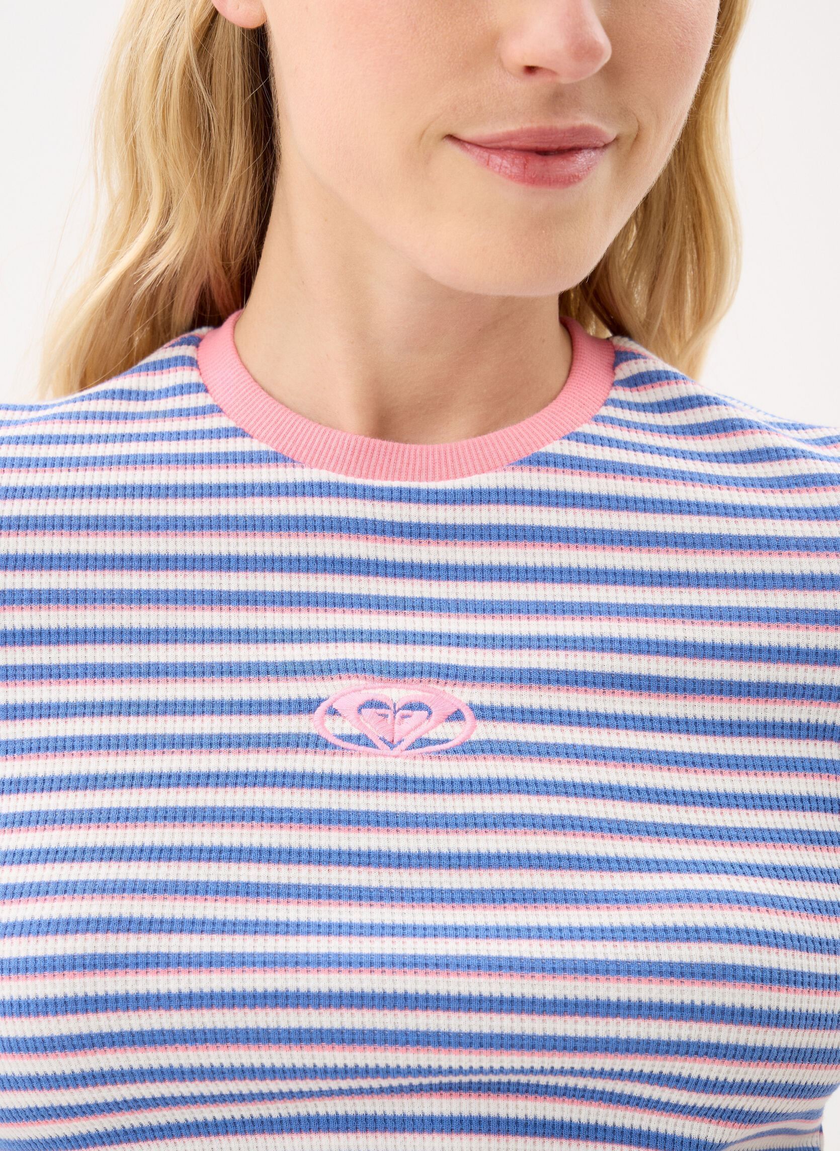 Tee-shirts Bright Lights Baby Tee femme bleu Roxy Tee-shirts Bright Lights Baby Tee femme bleu Coconut Milk Stripy Soul Mini