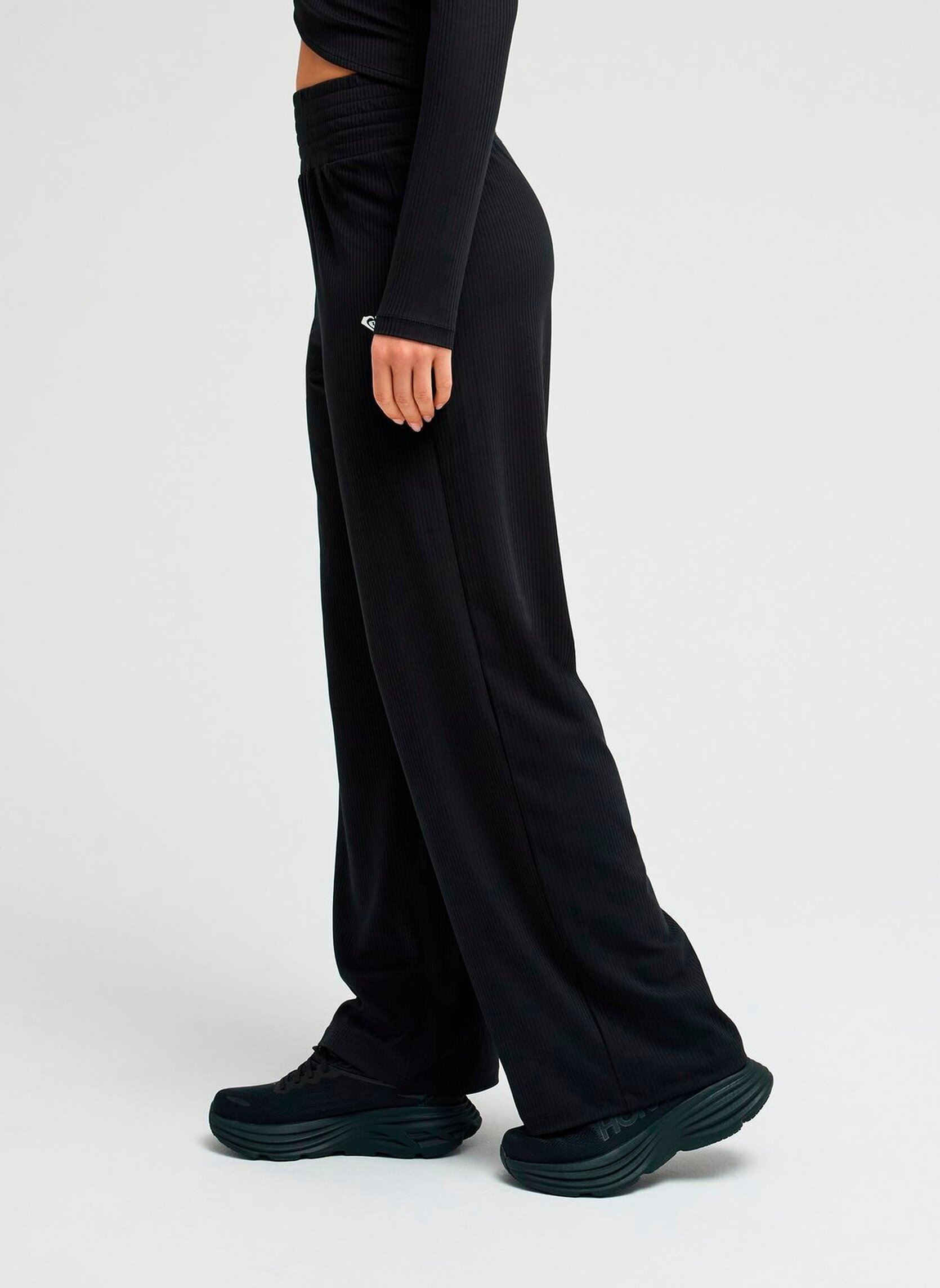 Trainingsbroeken Rise & Vibe Rib Smoked Pants dames zwart Roxy Trainingsbroeken Rise & Vibe Rib Smoked Pants dames zwart ANTHRACITE
