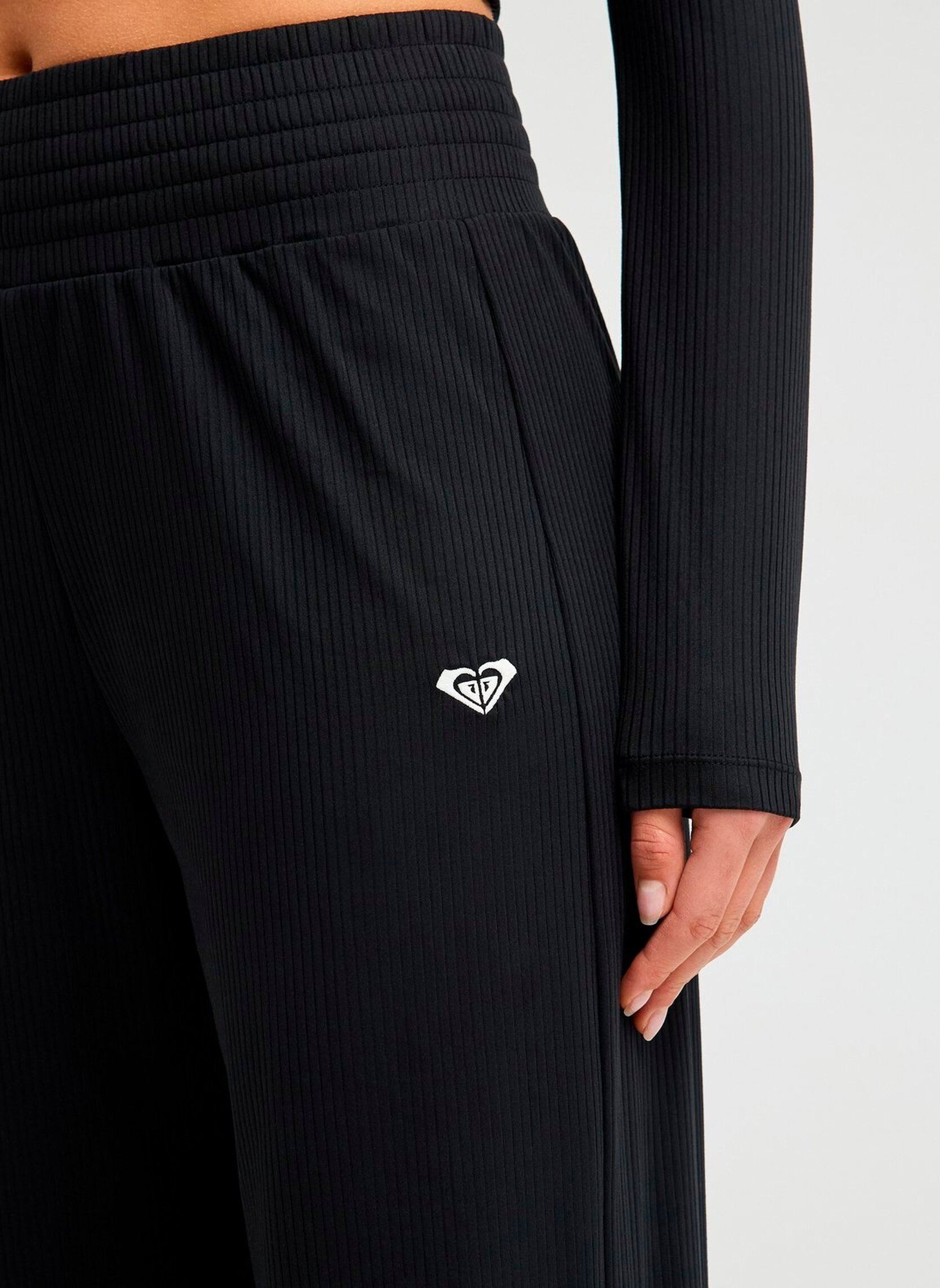 Trainingsbroeken Rise & Vibe Rib Smoked Pants dames zwart Roxy Trainingsbroeken Rise & Vibe Rib Smoked Pants dames zwart ANTHRACITE