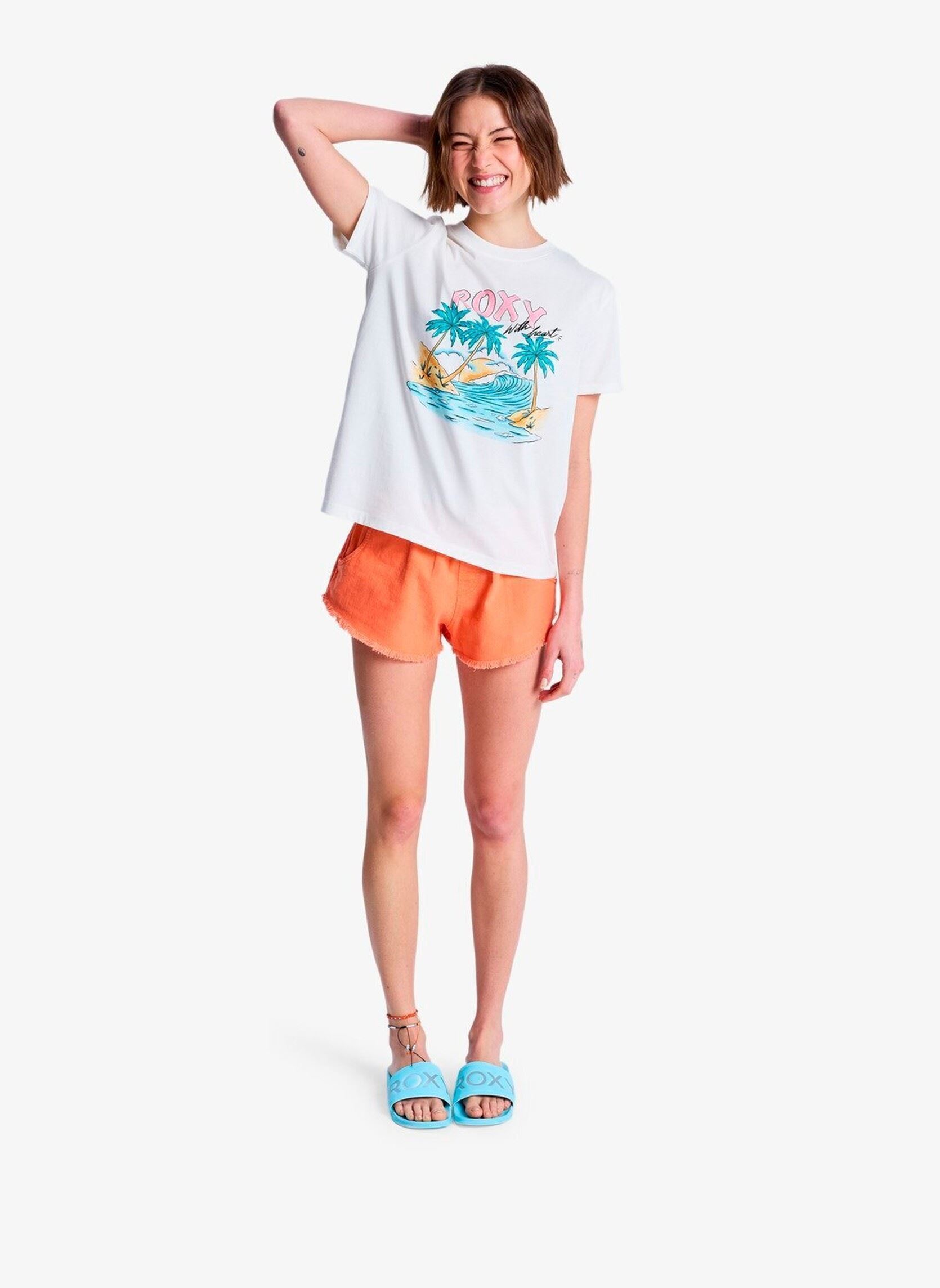 Kurzarm-T-Shirts Oceanregular Poster damen weiß Roxy Kurzarm-T-Shirts Oceanregular Poster damen weiß COCONUT MILK