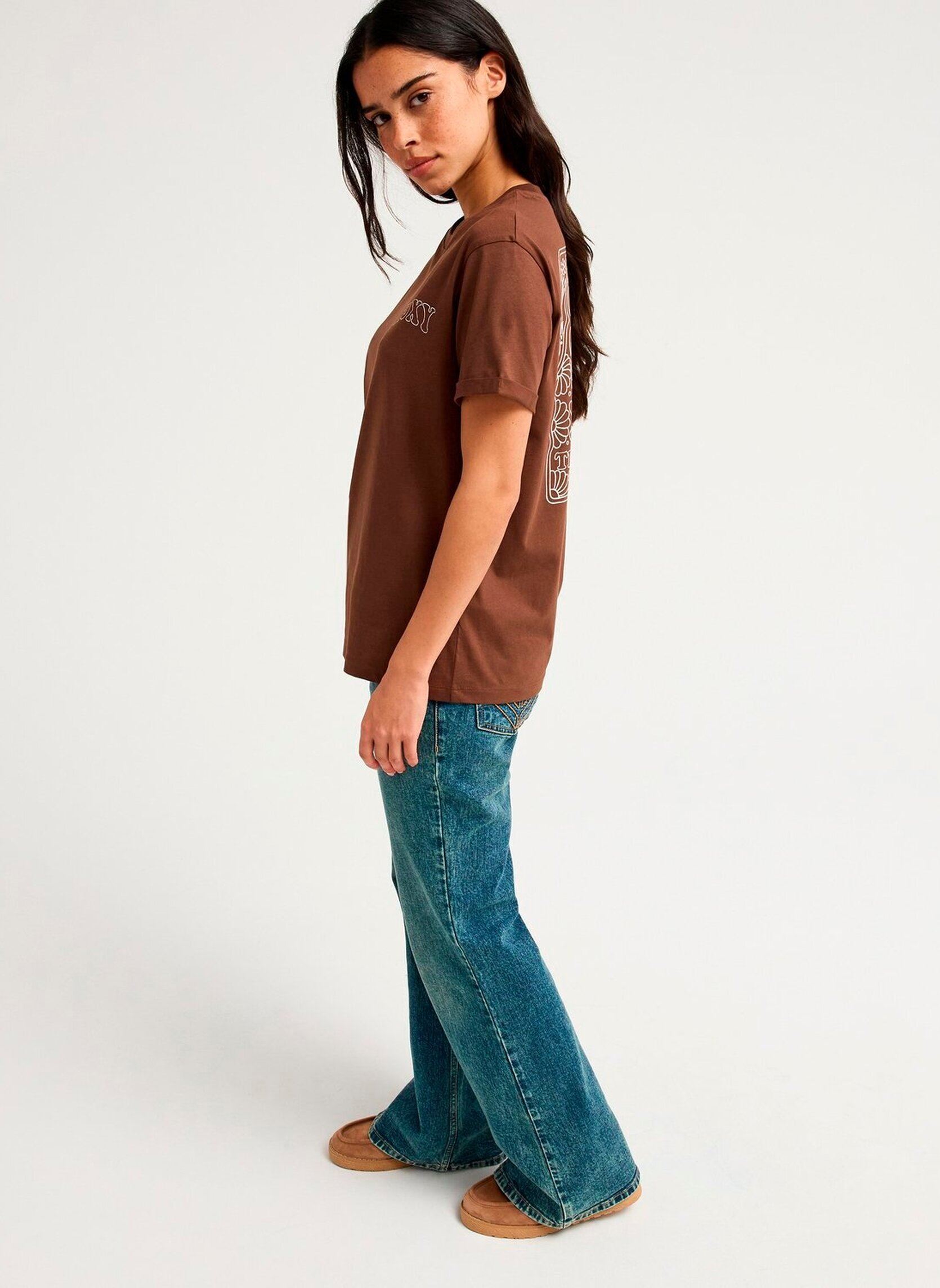 Tee-shirts Oceanregular Fb femme marron Roxy Tee-shirts Oceanregular Fb femme marron CHESTNUT